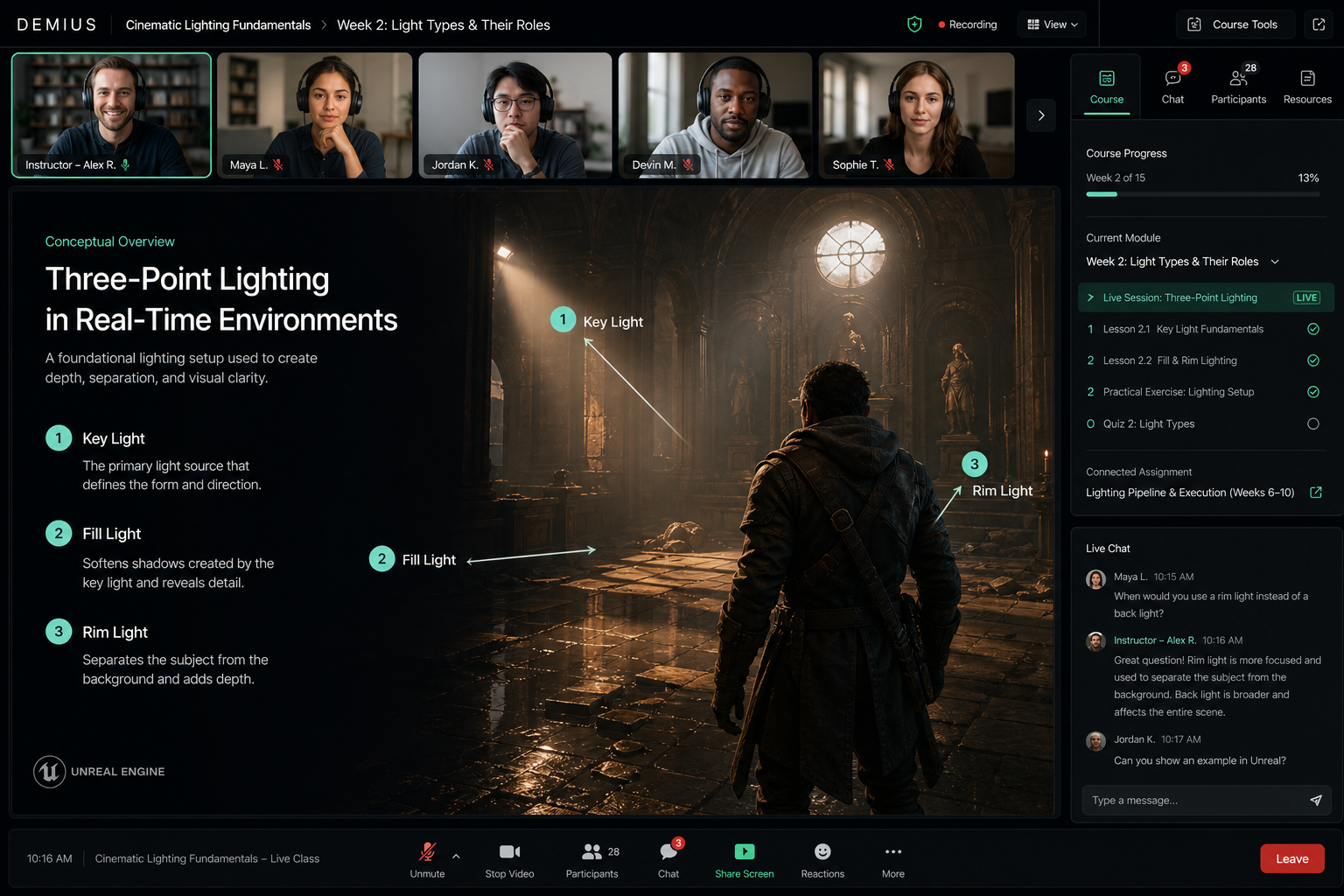 DEMIUS student critique interface