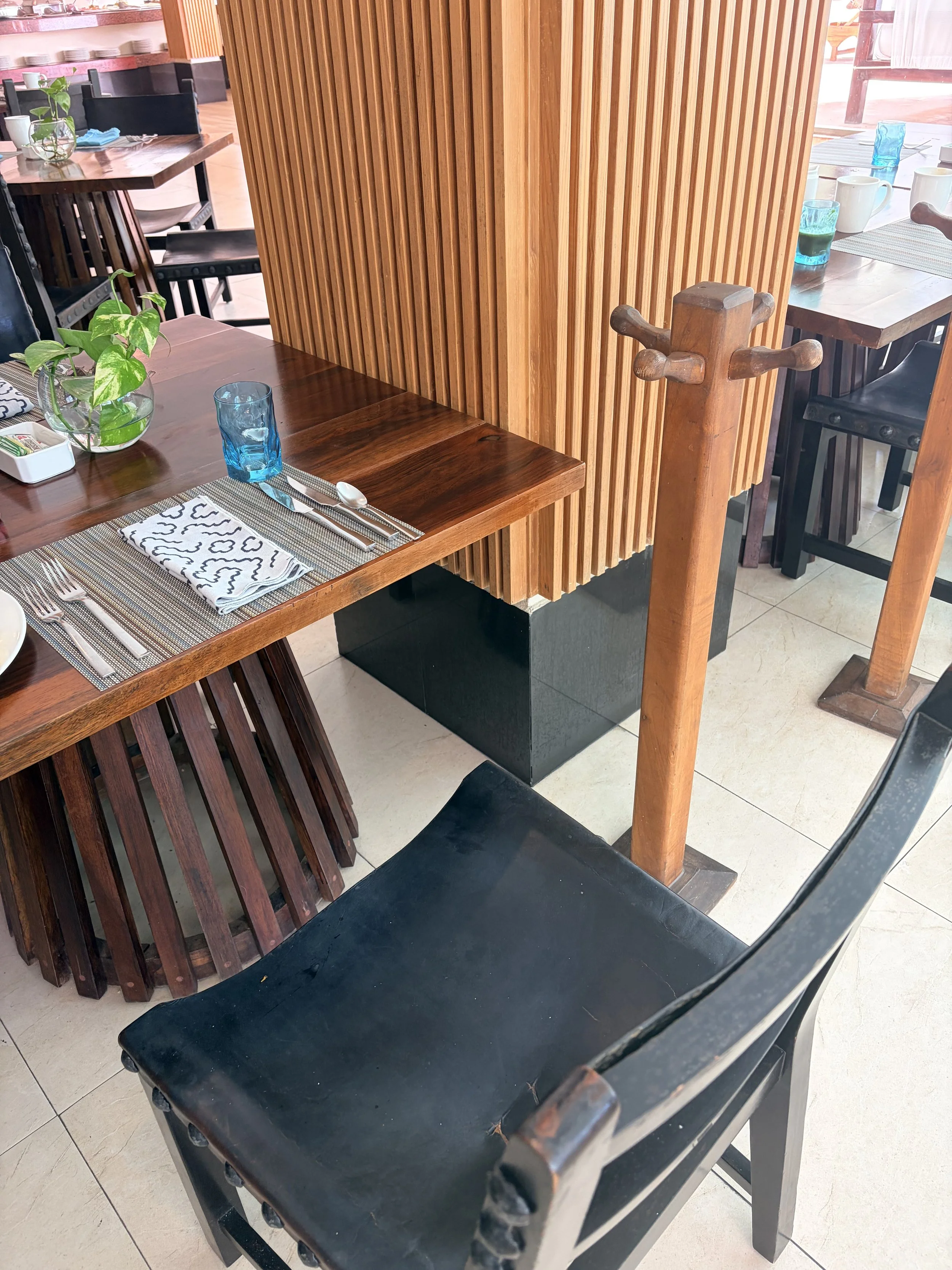 Chair without arms at buffet at El Dorado