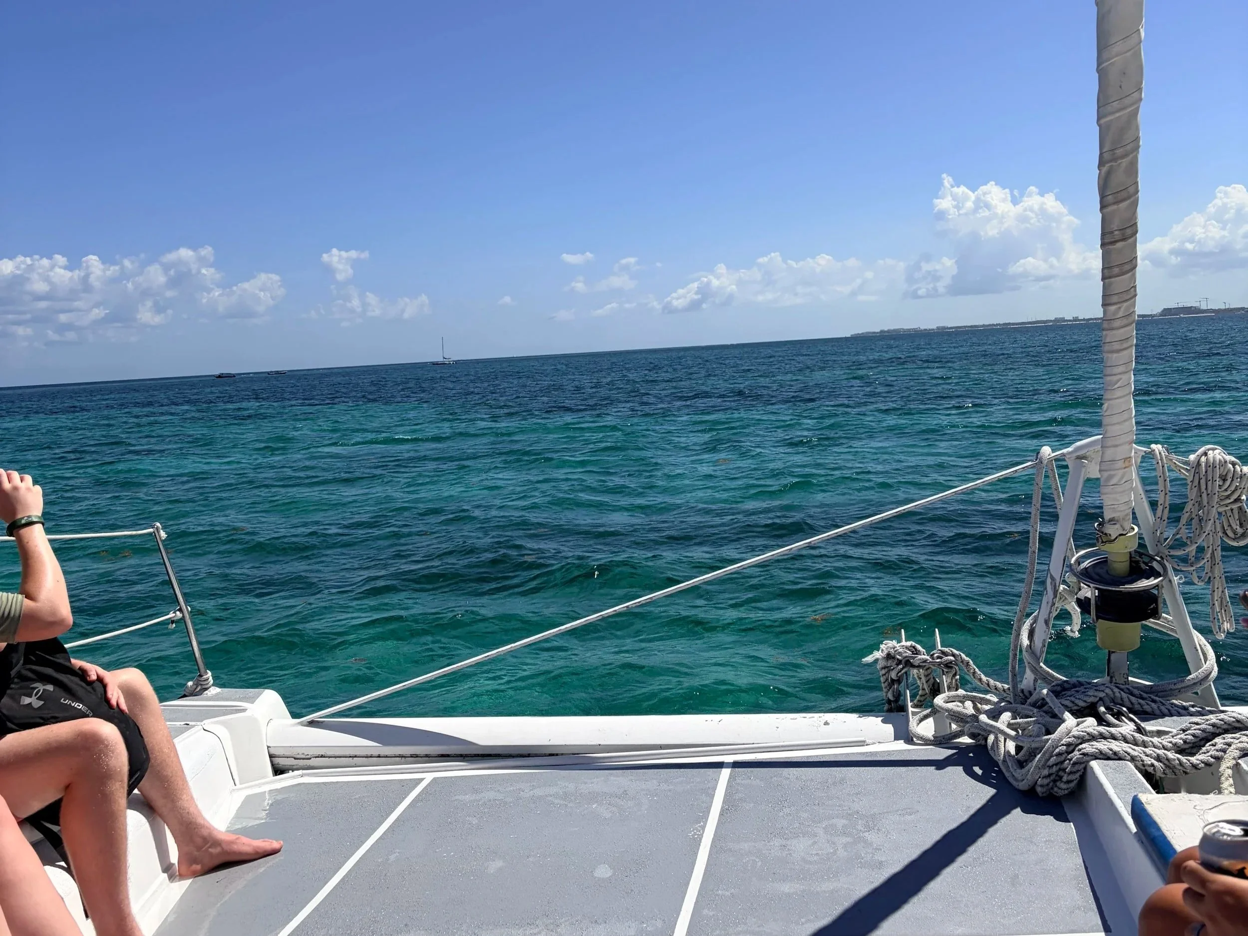 Image of catamaran on ocean