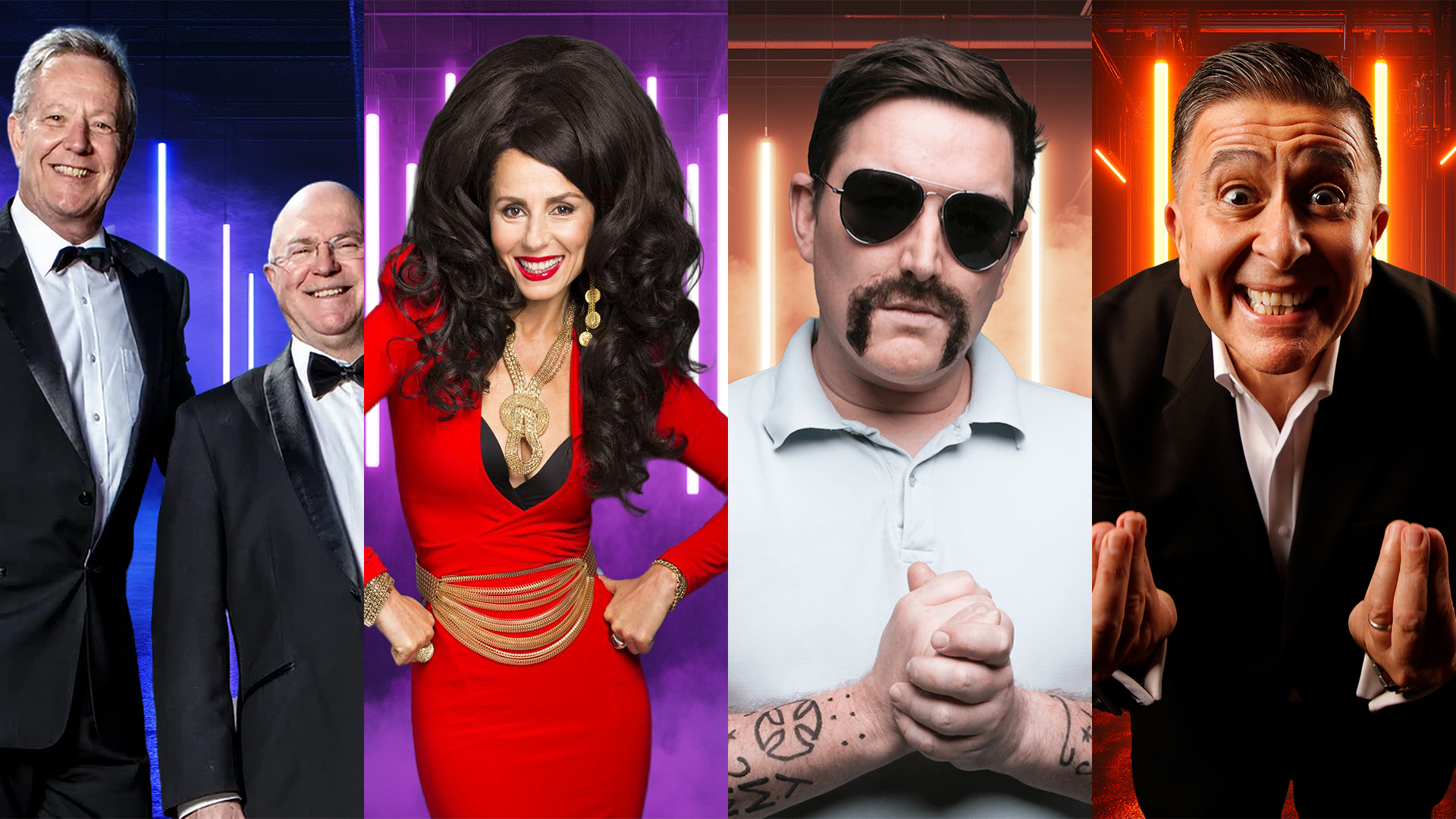 2026 Sydney Comedy Revue. December 29 at 8:30 PM at State Theatre in Sydney, featuring comedians Jonathan Biggins & Phil Scott, Effie, Heath Franklin’s Chopper, Vince Sorrenti, Steve Philp, Cam Knight, Ting Lim, and Brandon Duff. Tickets from $75.90.