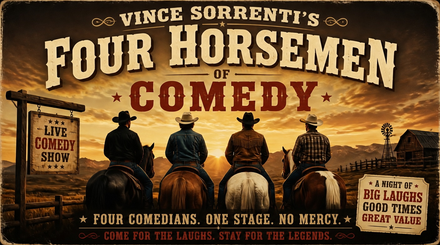Vince Sorrenti's comedy show 'Four Horsemen of Comedy.'