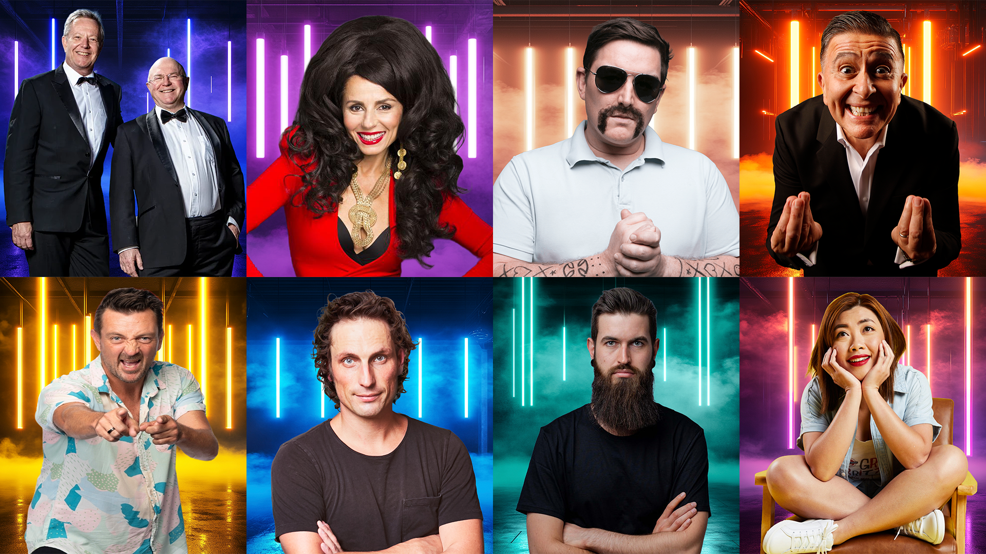 2026 Sydney Comedy Revue. December 29 at 8:30 PM at State Theatre in Sydney, featuring comedians Jonathan Biggins & Phil Scott, Effie, Heath Franklin’s Chopper, Vince Sorrenti, Steve Philp, Cam Knight, Ting Lim, and Brandon Duff. Tickets from $75.90.