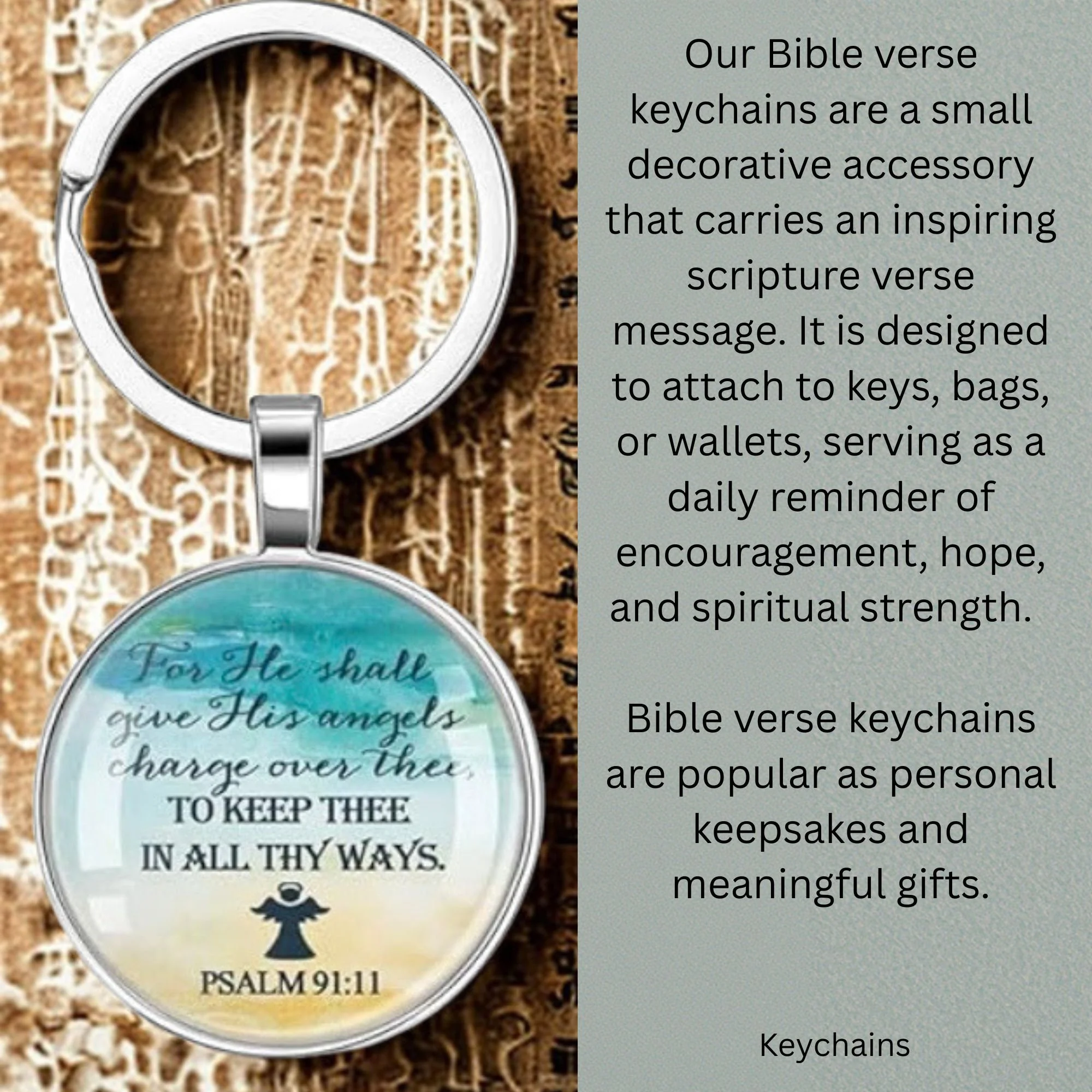 Inspirational Faith Keychain