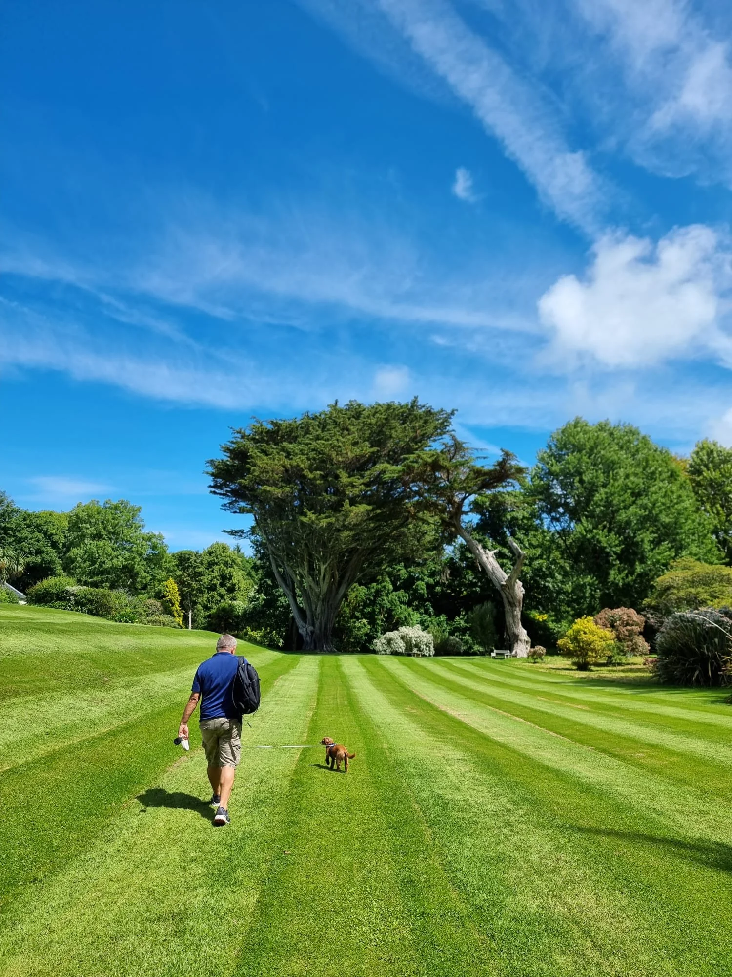 Walking in the Colonsay House gardens on the Isle of Colonsay