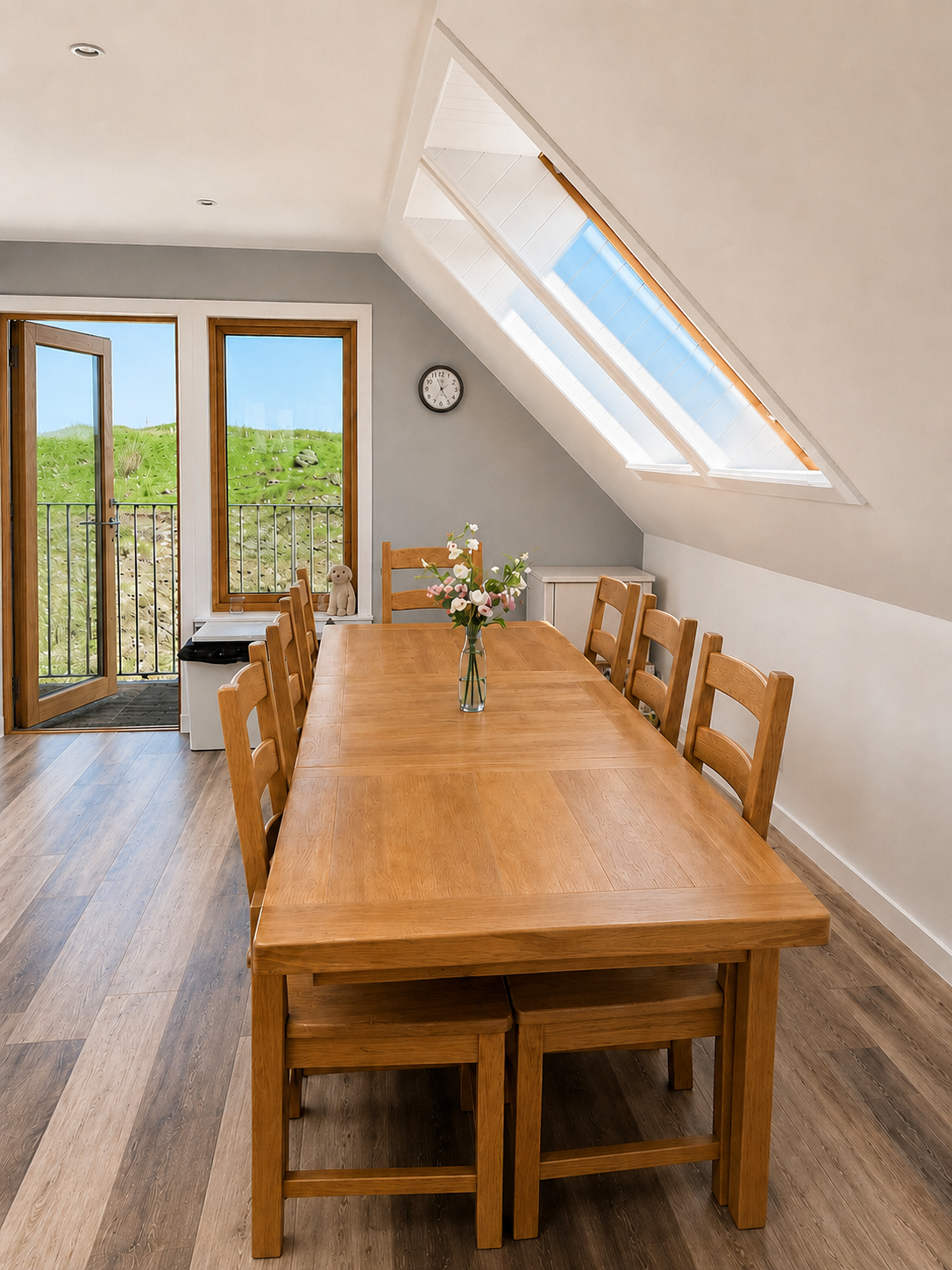 The dining table
