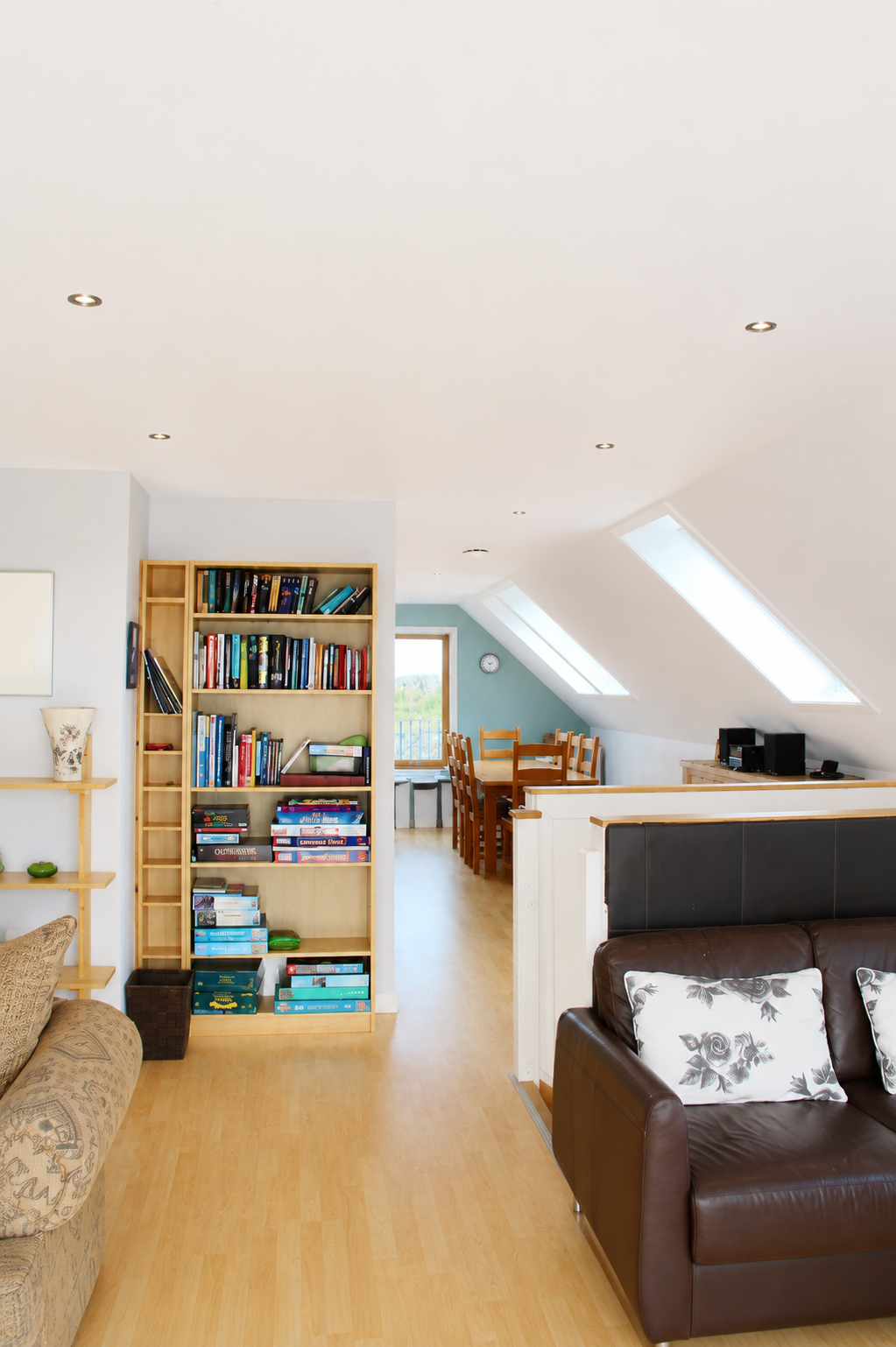 Looking from the living room towards the dining area