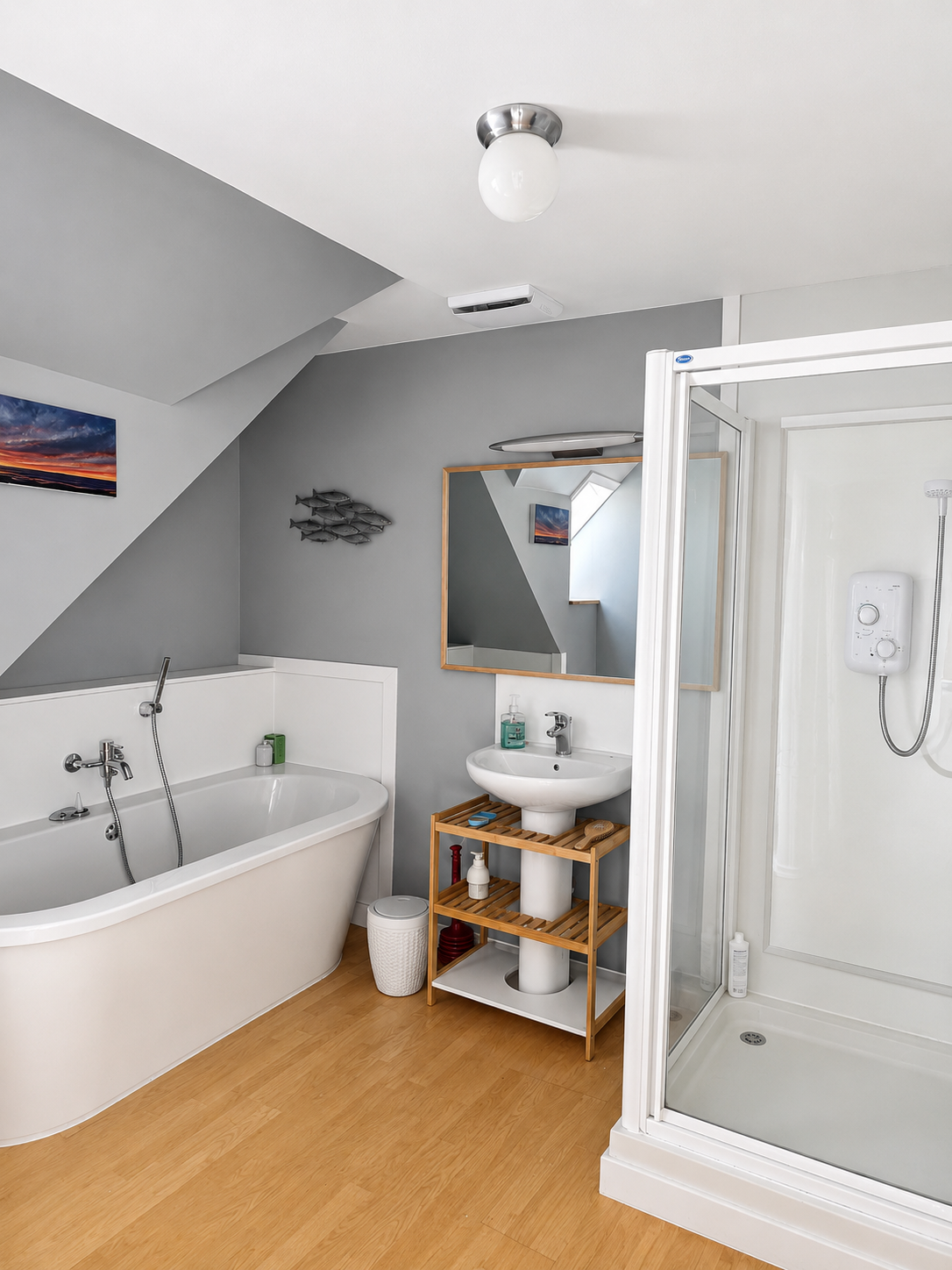 The master bedroom bathroom