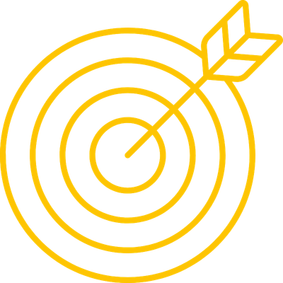 Yellow Target Arrow Icon