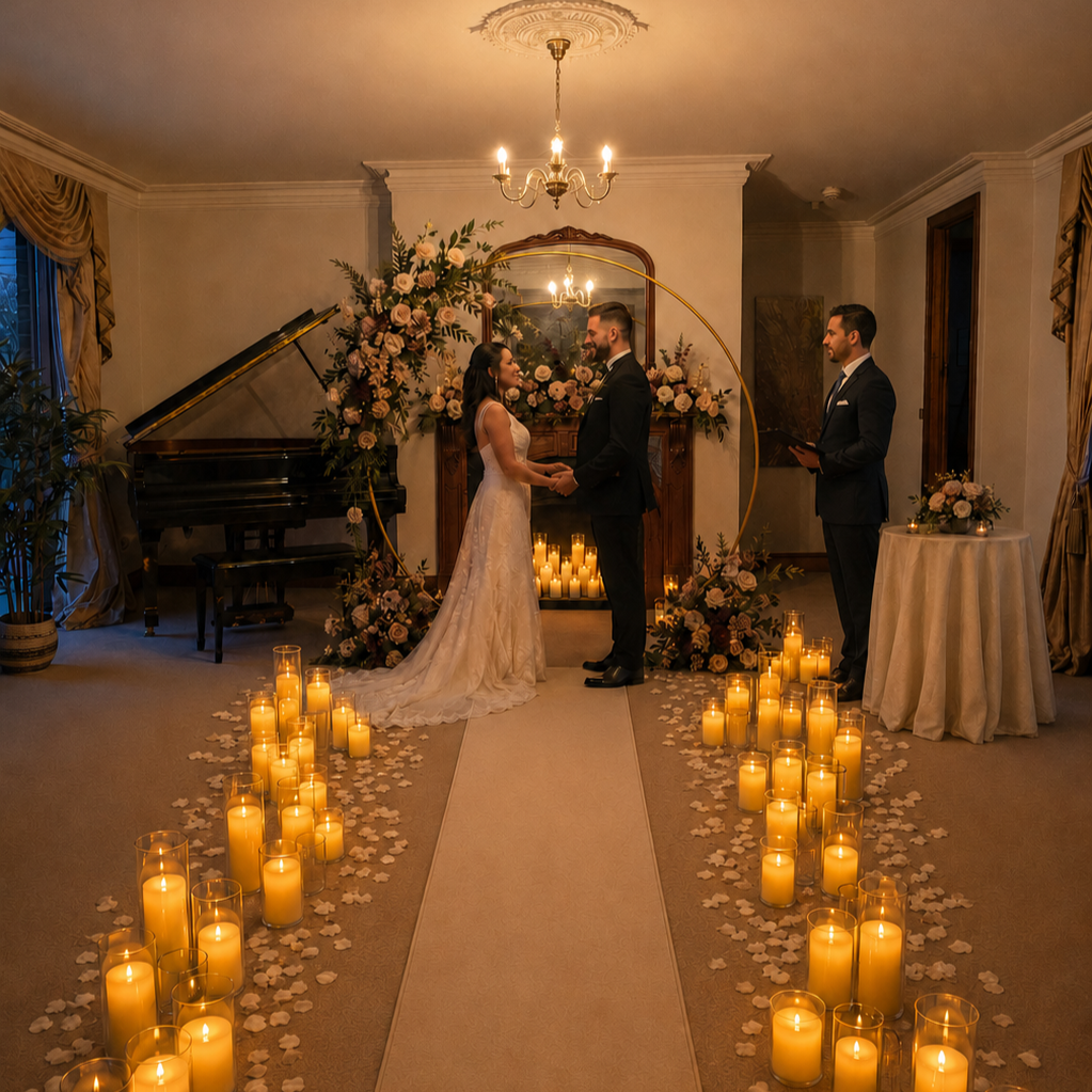 intimate romantic ceremony