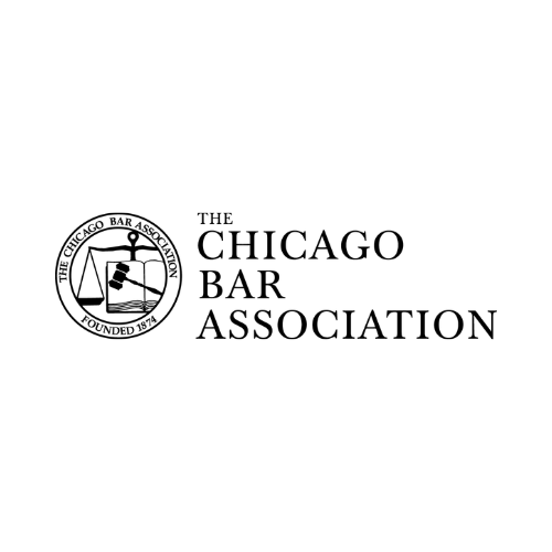 Logo of the Chicago Bar Association featuring a gavel and scales of justice with the text "The Chicago Bar Association Founded 1874" and "The Chicago Bar Association".