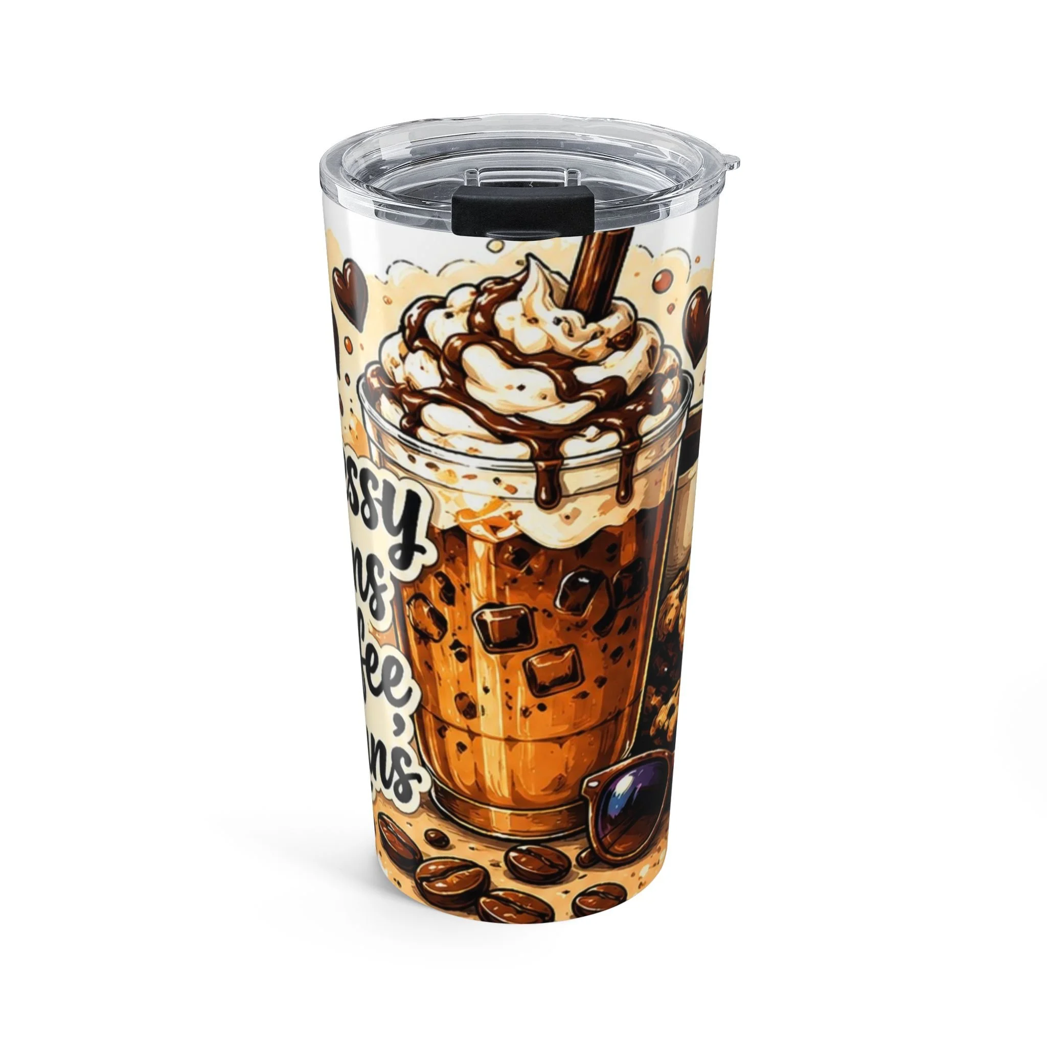 "Messy Buns Coffee Runs" – Travel Cup | 20oz Stainless Steel Tumbler