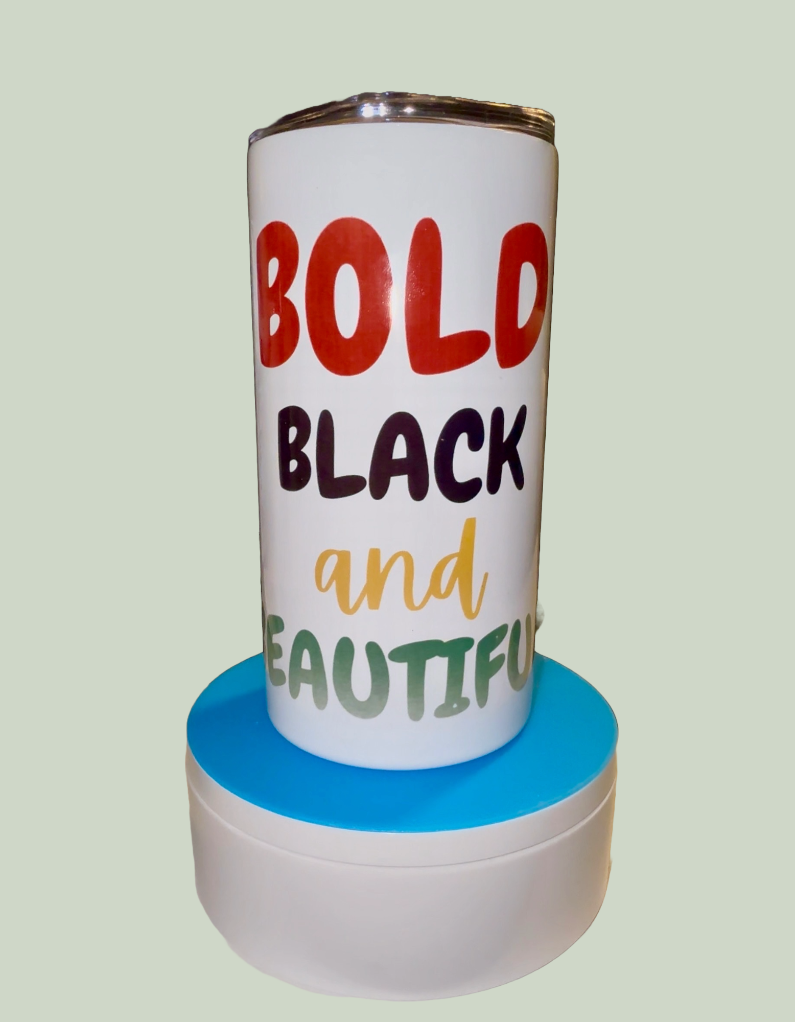 Bold Black & Beautiful | 12oz Stainless Steel Tumbler