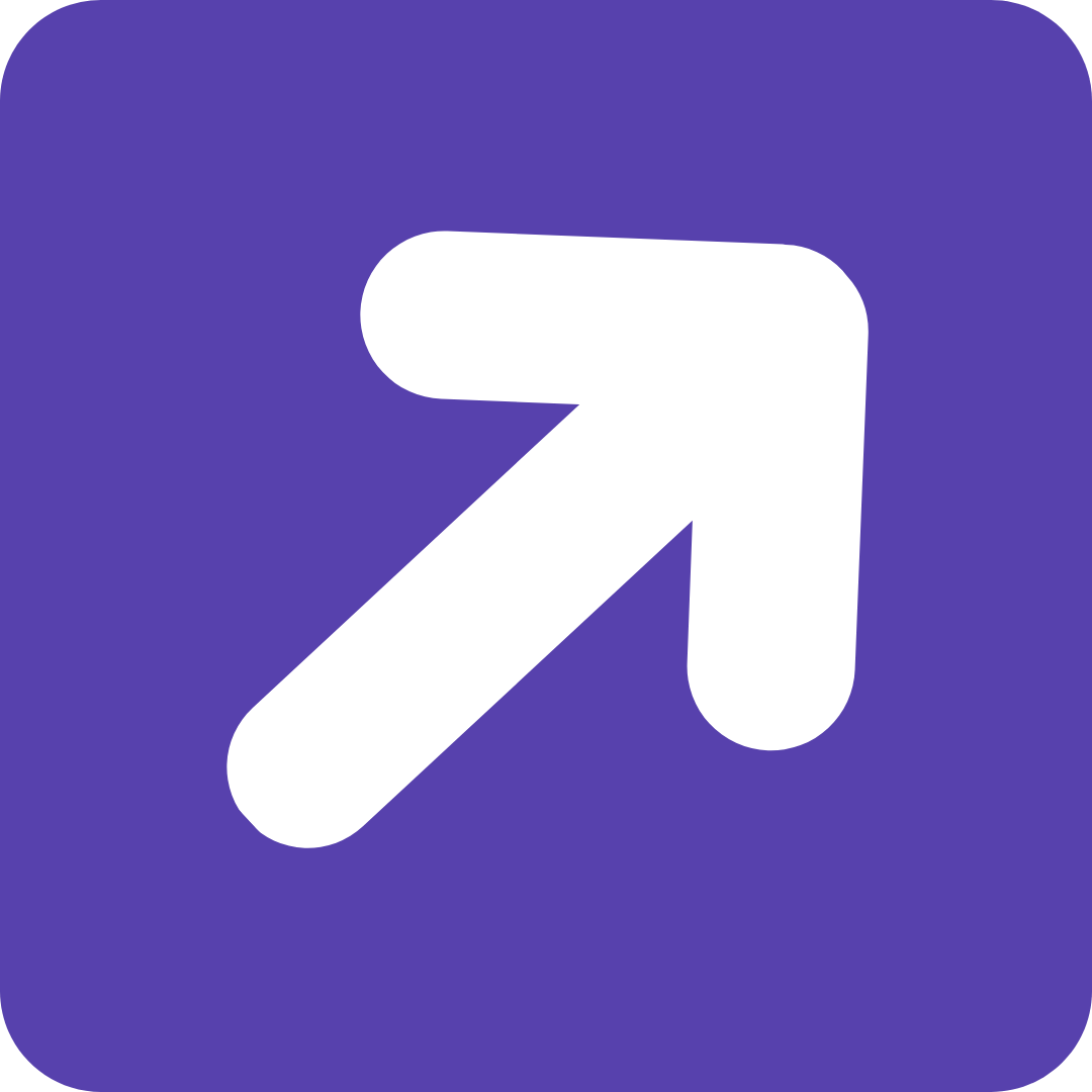 A white arrow pointing up and to the right on a purple background, indicating an upward or directional movement.