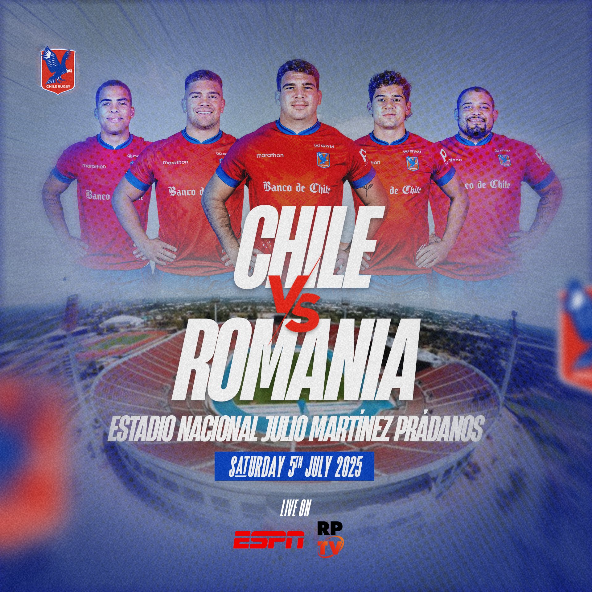 Mañana se juega y la transmisión oficial, señores y señoras, es la siguiente:

ESPN y Disney + para Chile, Argentina, Bolivia, Colombia, Ecuador, Paraguay, Perú, Uruguay y Venezuela.

RugbyPassTV, Rumania y el resto del mundo 🌏

Los esperamos a todo