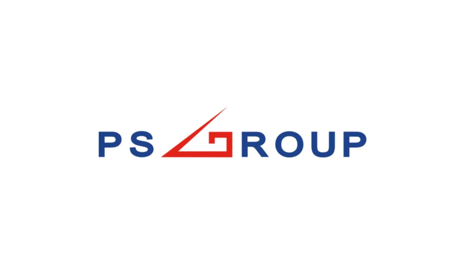 Logo for PS Group with stylized red and blue text and graphic elements.