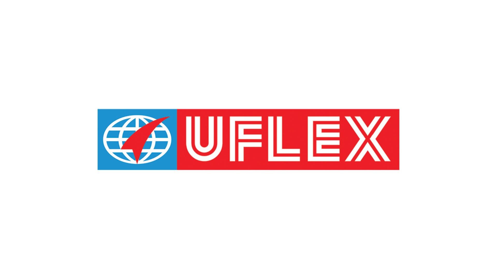FLEX logo with a globe and check mark symbol on the left and the word 'FLEX' in bold white letters on a red background.