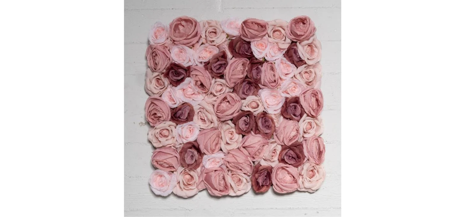 Zeleni zid - ruža roze/losos 50x50cm