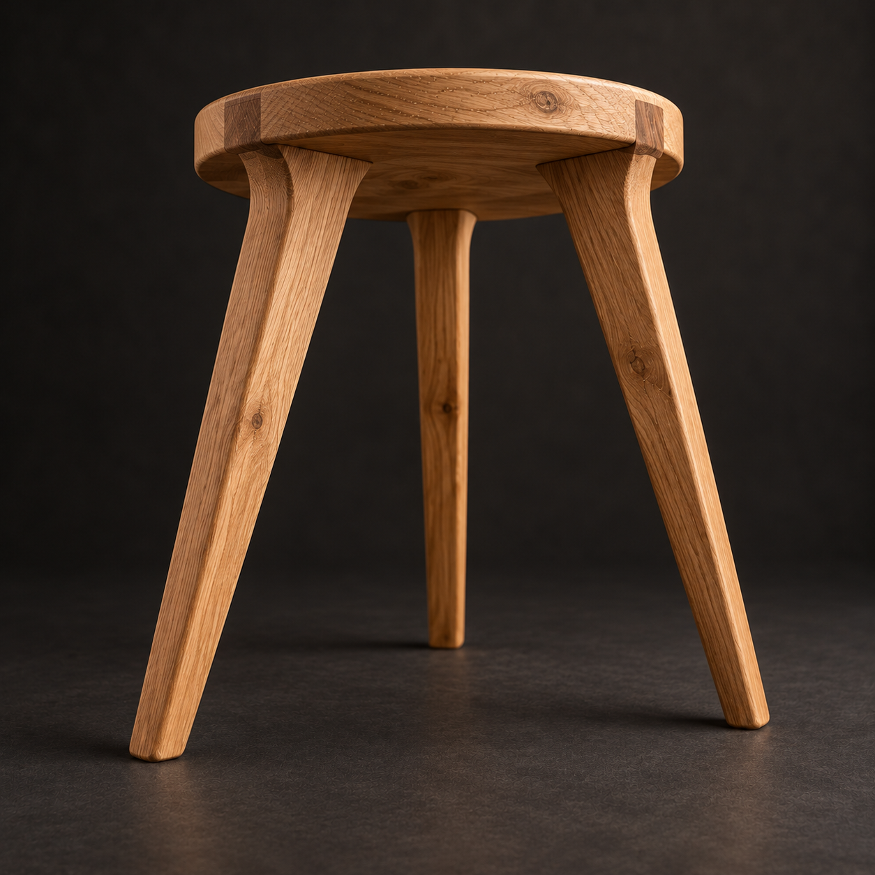 Splayed oak plant stand, charcoal studio-1.png
