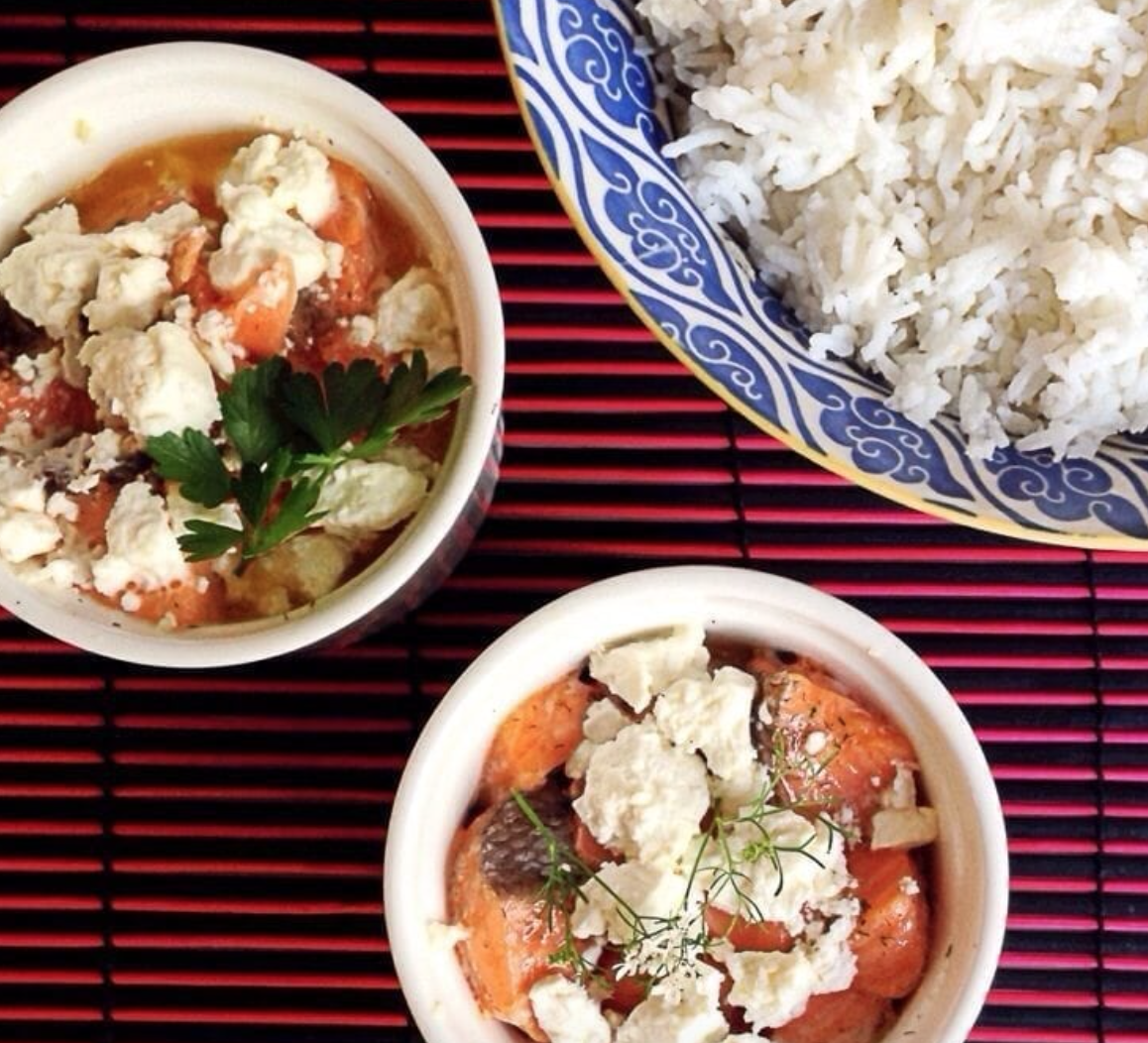 Easy Salmon and Vege Pots