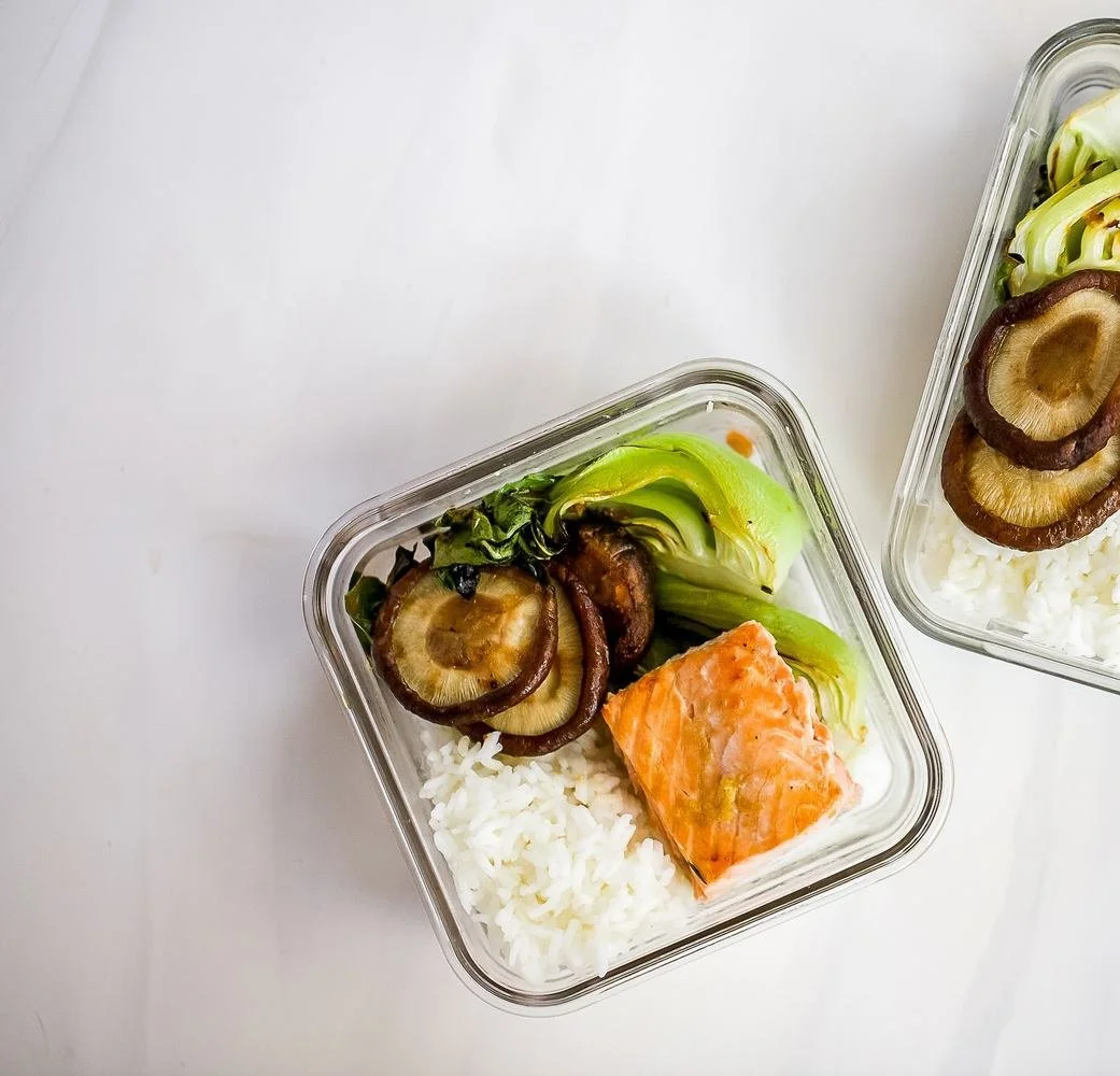 Sesame Ginger Salmon with Veggies &amp; Rice