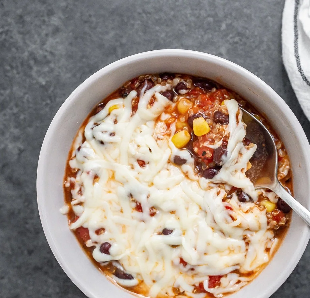 Slow Cooker Enchilada Beans and Quinoa