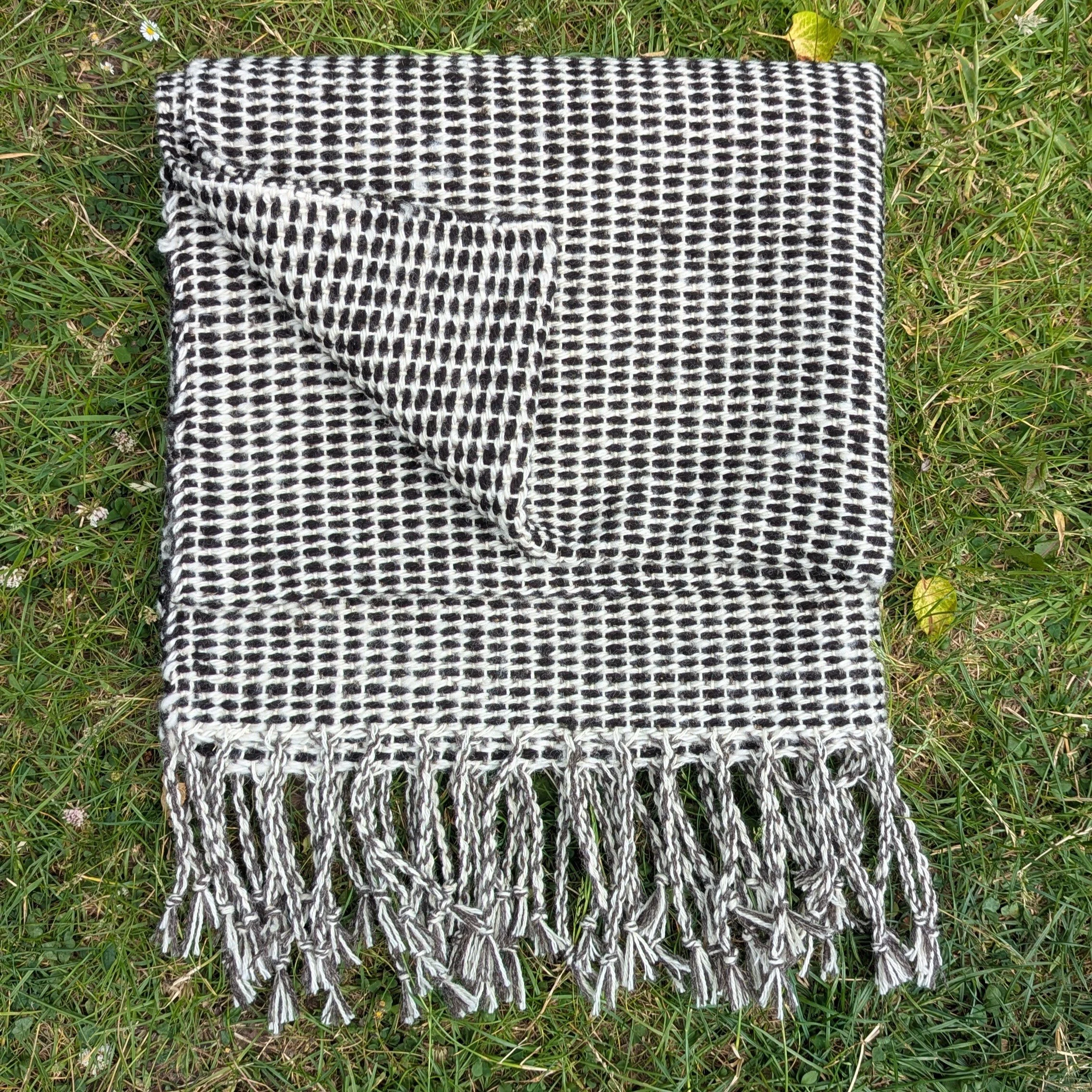 Handspun & Handwoven 100% Wool Blanket
