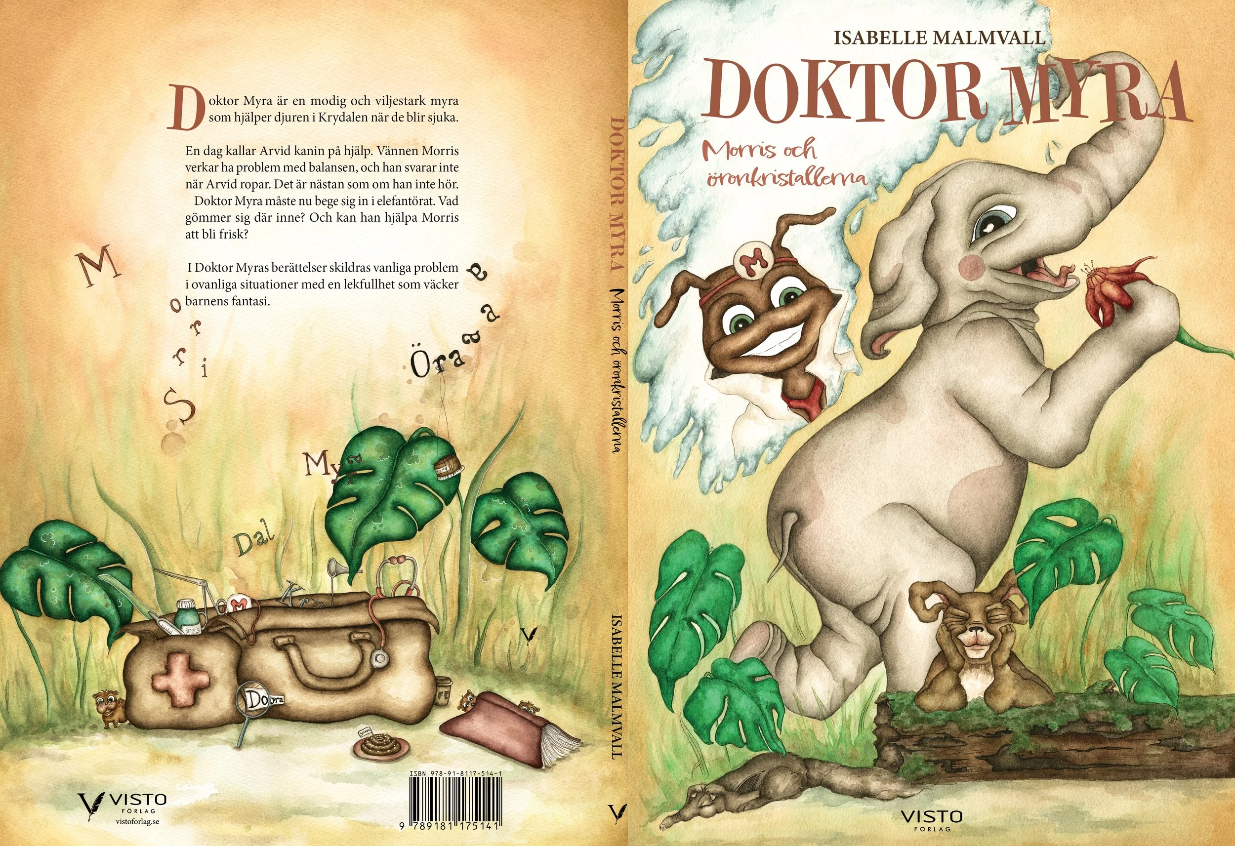 Barnbok för små barn om djur och sjukvård, Doktor Myra