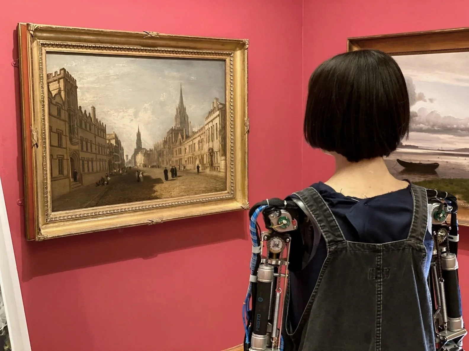 Ai-Da looking at a Turner painting