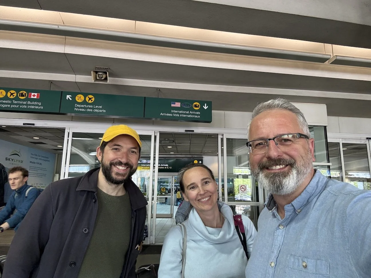 Dr James Fox with researcher Lucy Seal and Aidan Meller