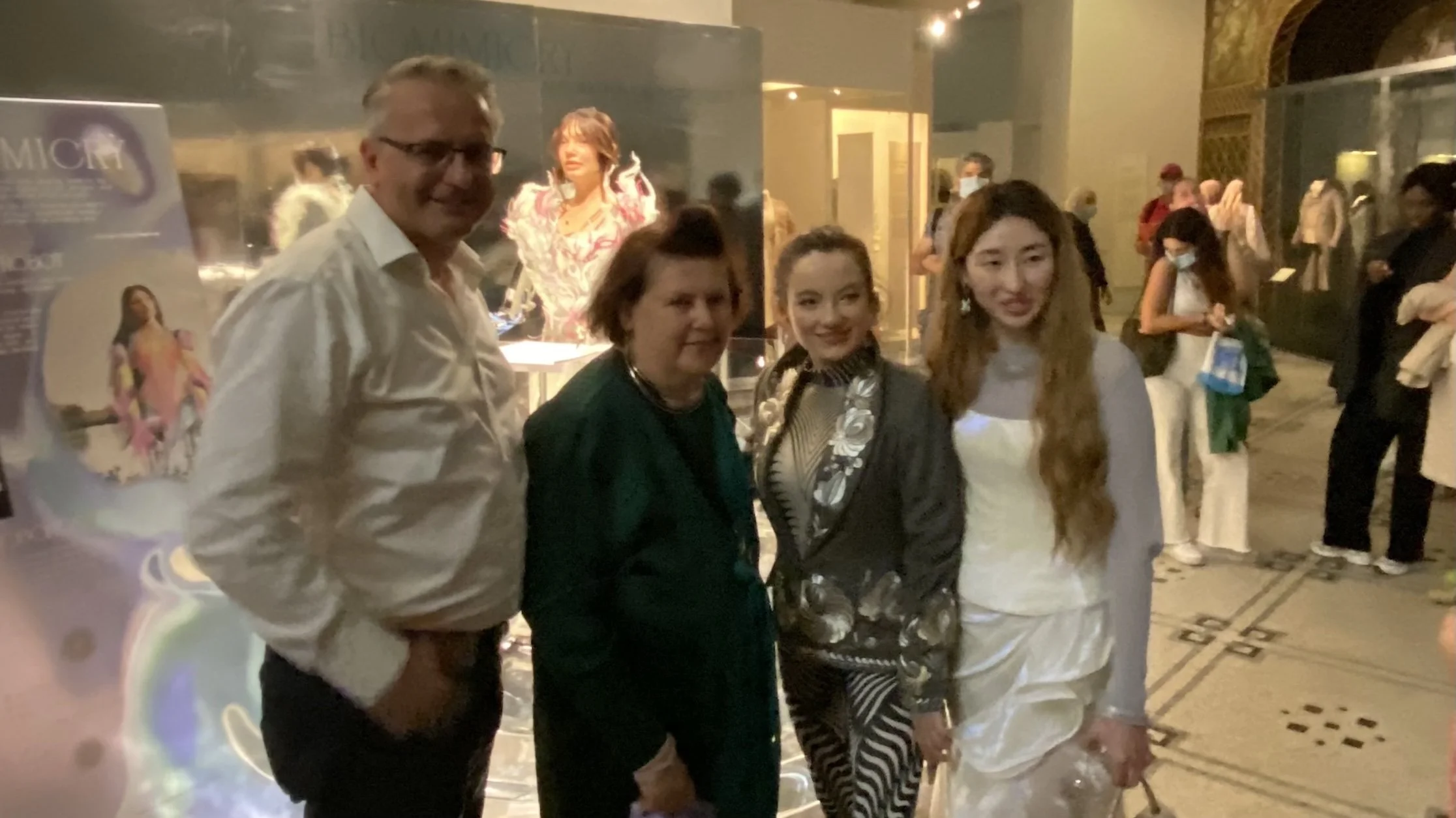Aidan Meller with fashion critic Suzy Menkes and fashion designers Paula Sello and Alissa Aulbekova