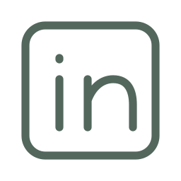 LinkedIn logo with lowercase 'in' inside a rounded square