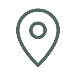 A simple map pin icon on a transparent background.
