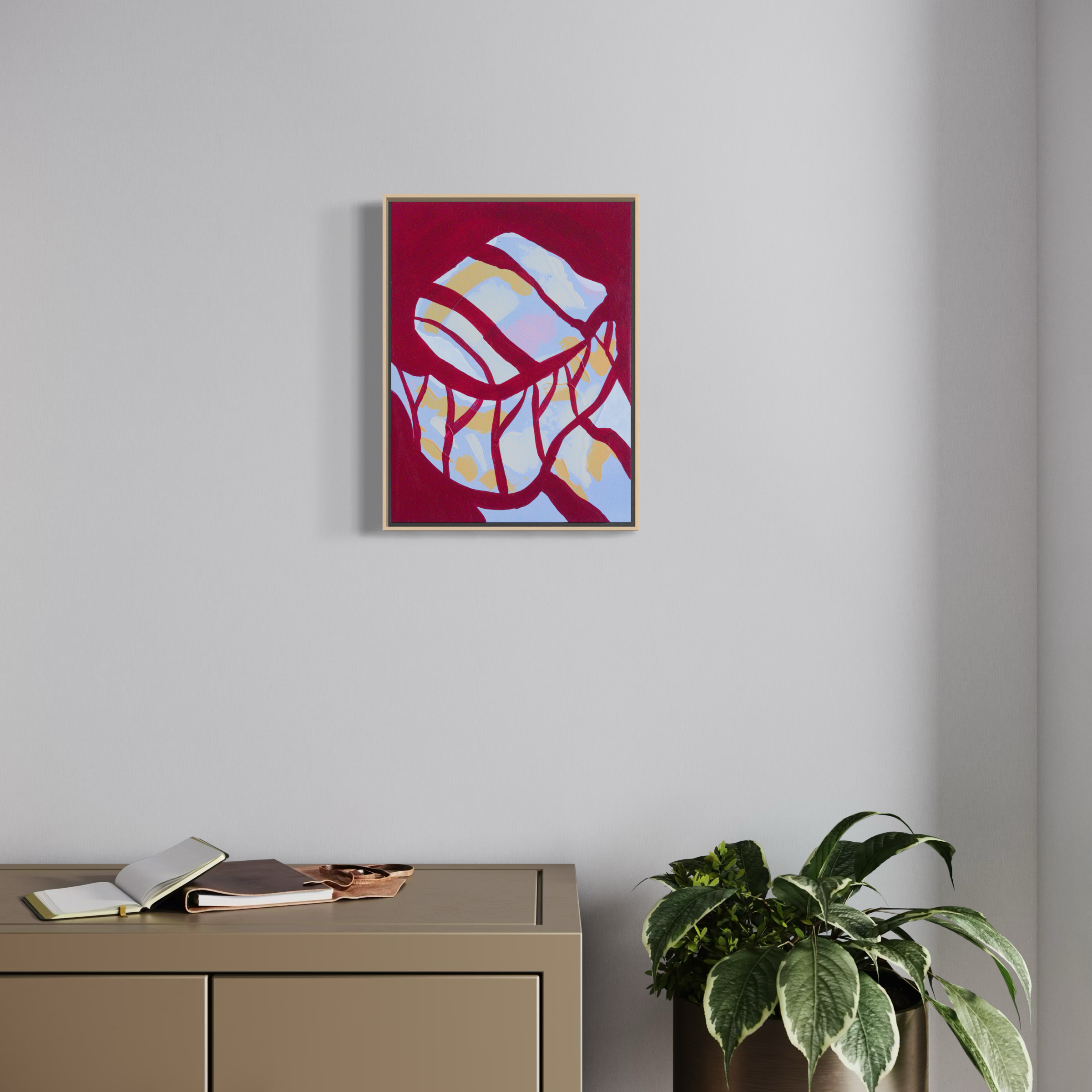 Incapsulated in red · Originalt maleri
