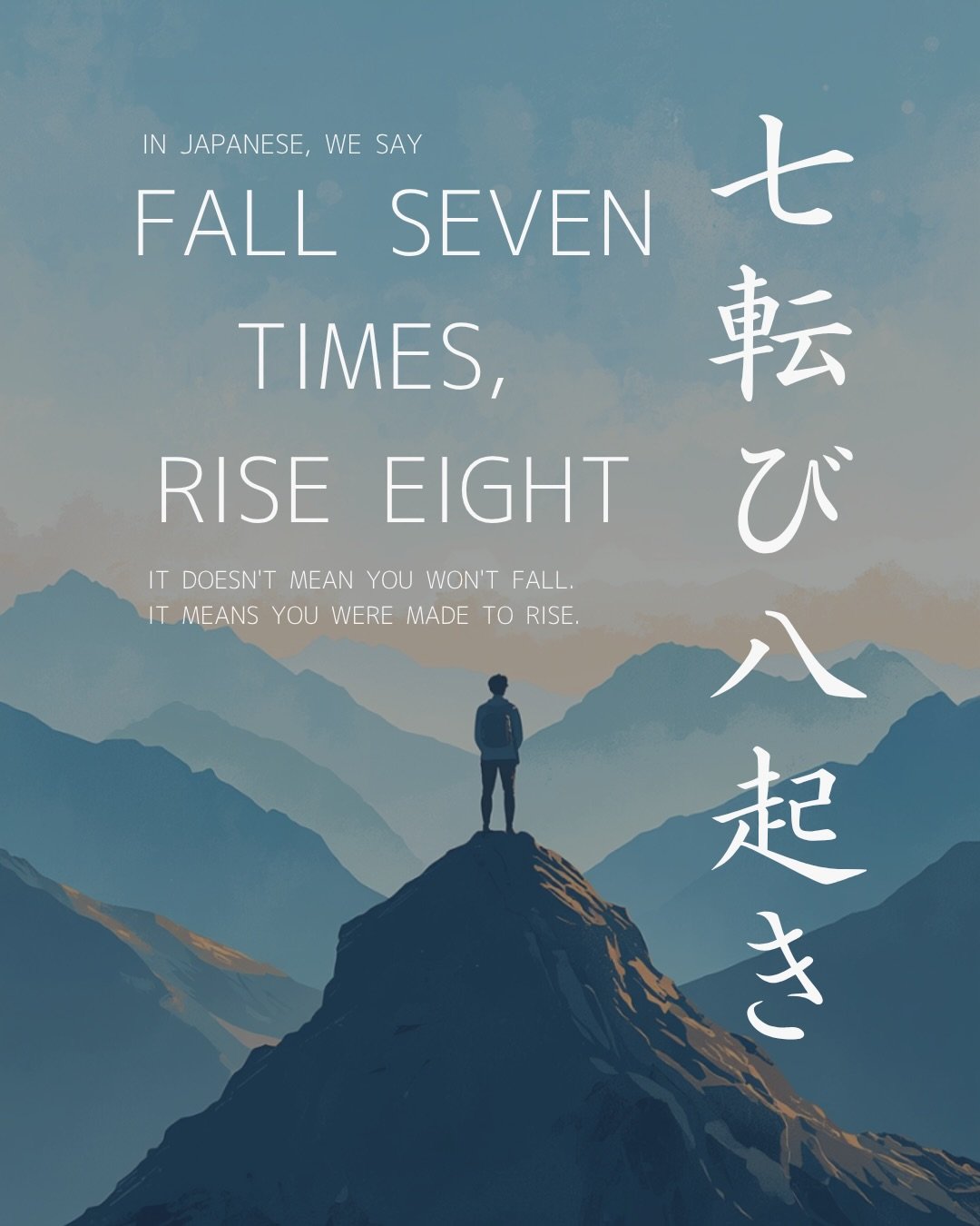 Seven falls. Eight risings.
This ancient Japanese 🇯🇵proverb holds a truth that therapy reminds us of every day 
healing isn&rsquo;t about never falling.
It&rsquo;s about choosing to get back up, even when it&rsquo;s hard.
Even when it&rsquo;s the s