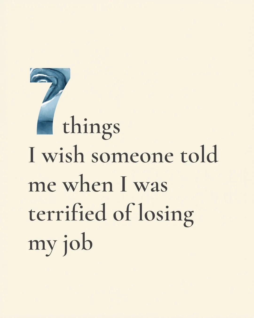 Things I wish someone told me when I was scared of losing my job 🤍

Read slowly. 
Save for later. 
Send to someone who needs it.

You&rsquo;re not behind. 
You&rsquo;re not failing. 
You&rsquo;re human, in a hard season. 
And hard seasons end. ✨