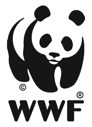 Black silhouette WWF logo