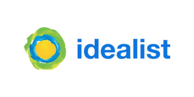 Idealist logo with a green and blue circular symbol and the word 'idealister' in blue text.