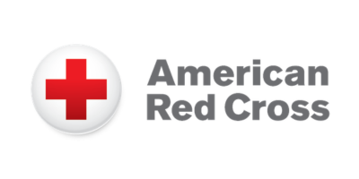 American Red Cross logo with a red cross inside a white circle and the words "American Red Cross" in gray.