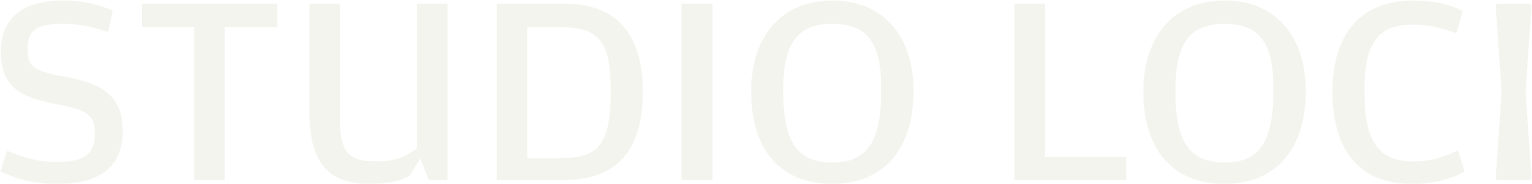 Close-up of a black and white logo reading 'STUDIO LOC' in bold, uppercase letters.