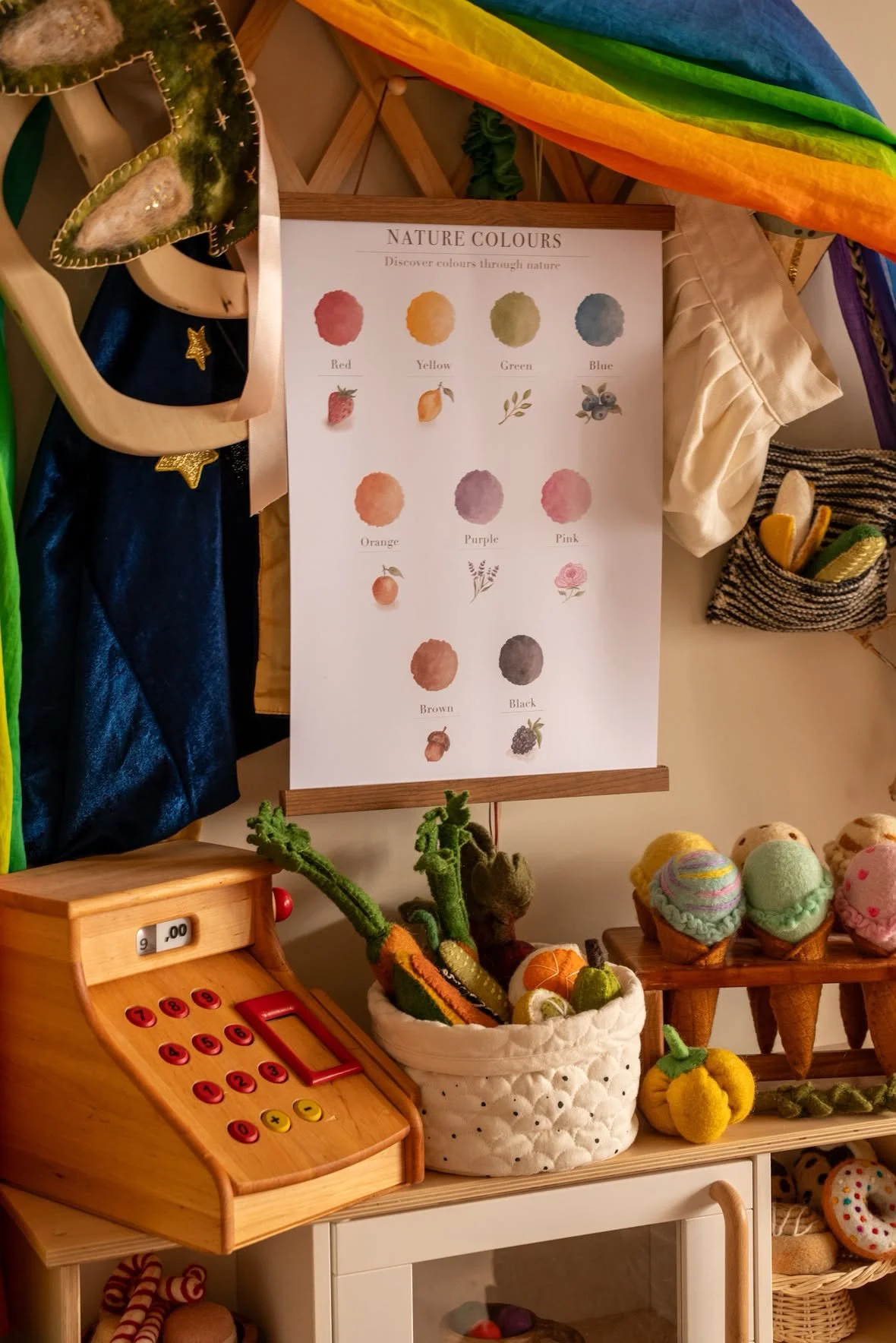 Bloomia hand-painted Nature Colours poster for kids