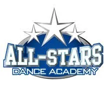 Logo of All-Stars Dance Academy with stars and text