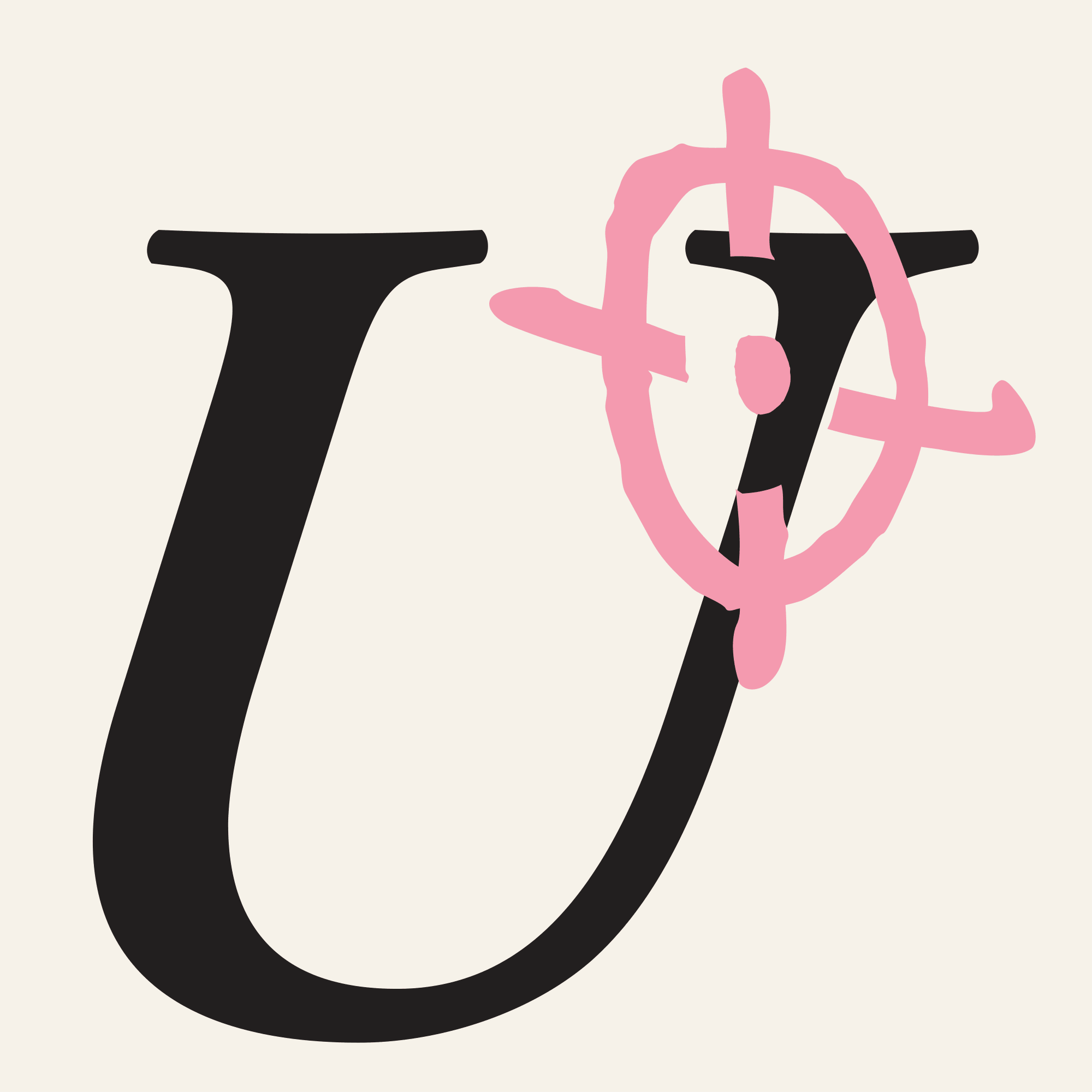 Fixation: Alongside limerence may come a fixation on this person and a determination to actualize one's fantasies. The letters "X" and "O," common symbols of affectionate actions, are deconstructed and rearranged to form a crosshair. The "U" thus bec