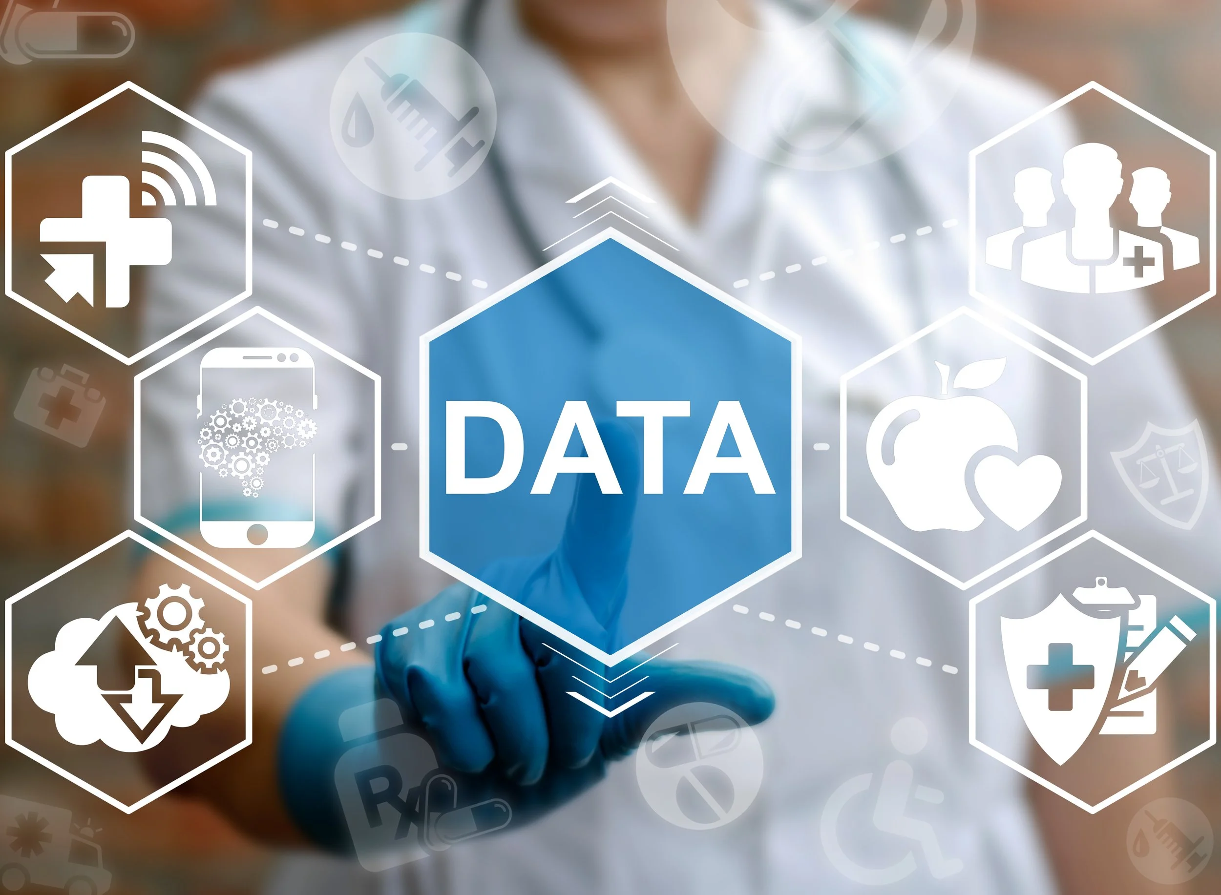 clinician analysing data in diabetes care management caremonitor