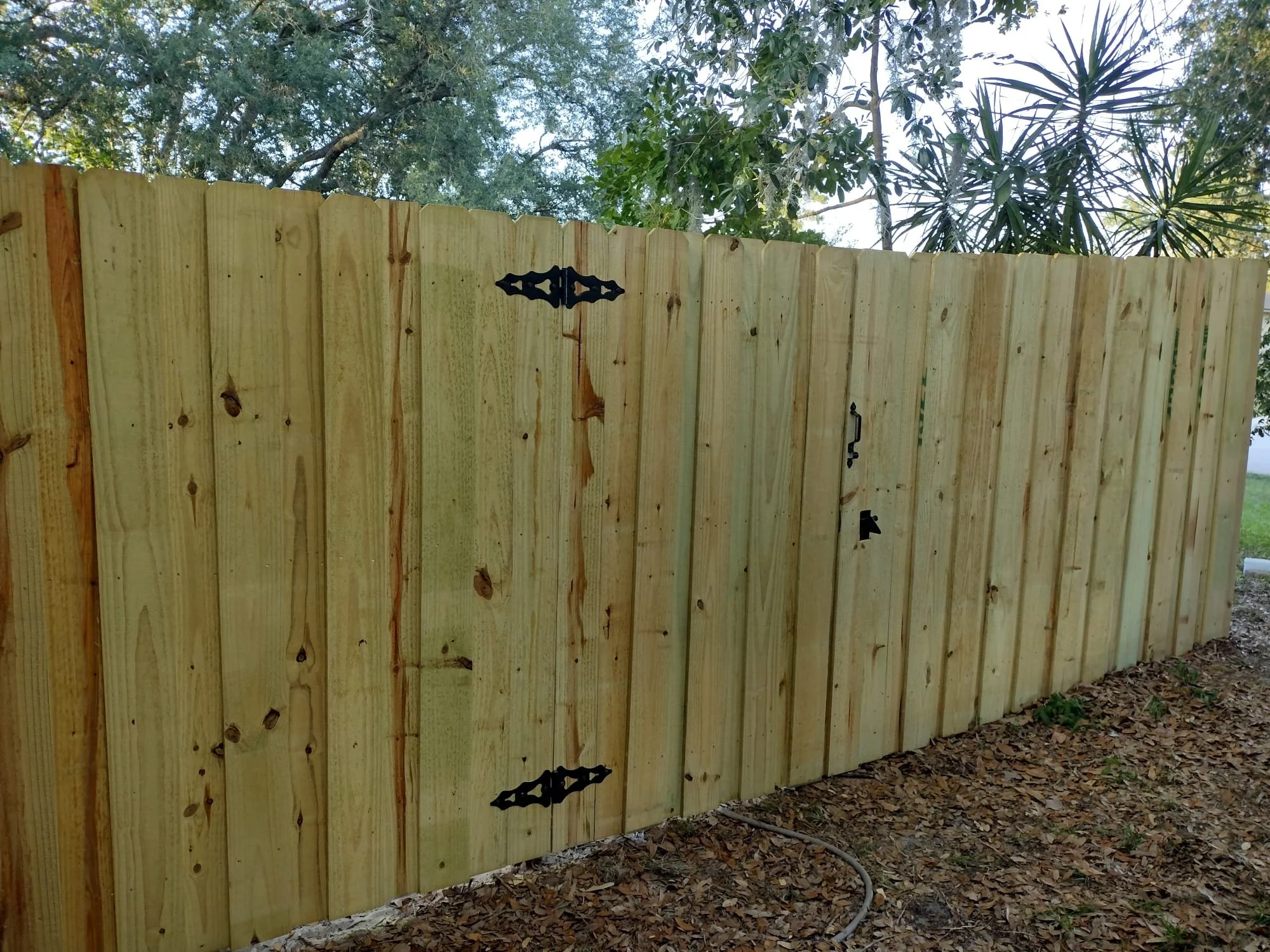 Wood privacy fence close-up showing quality craftsmanship by Fence Market