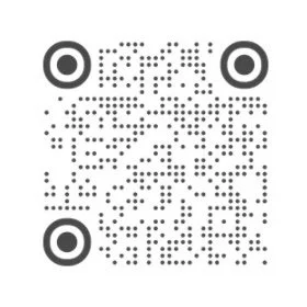 QR code with three black circles in the corners.