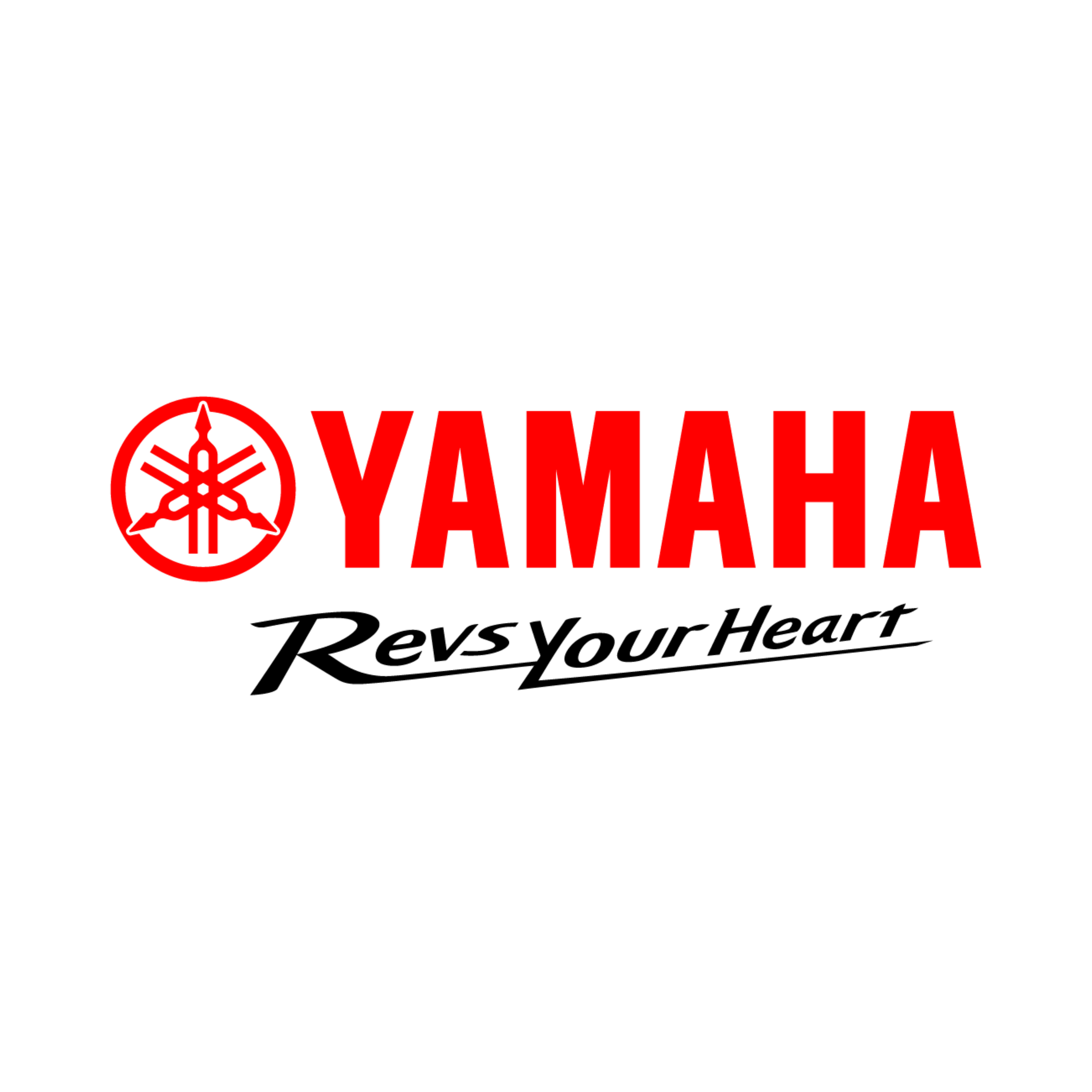 Black background with red Yamaha logo and text.