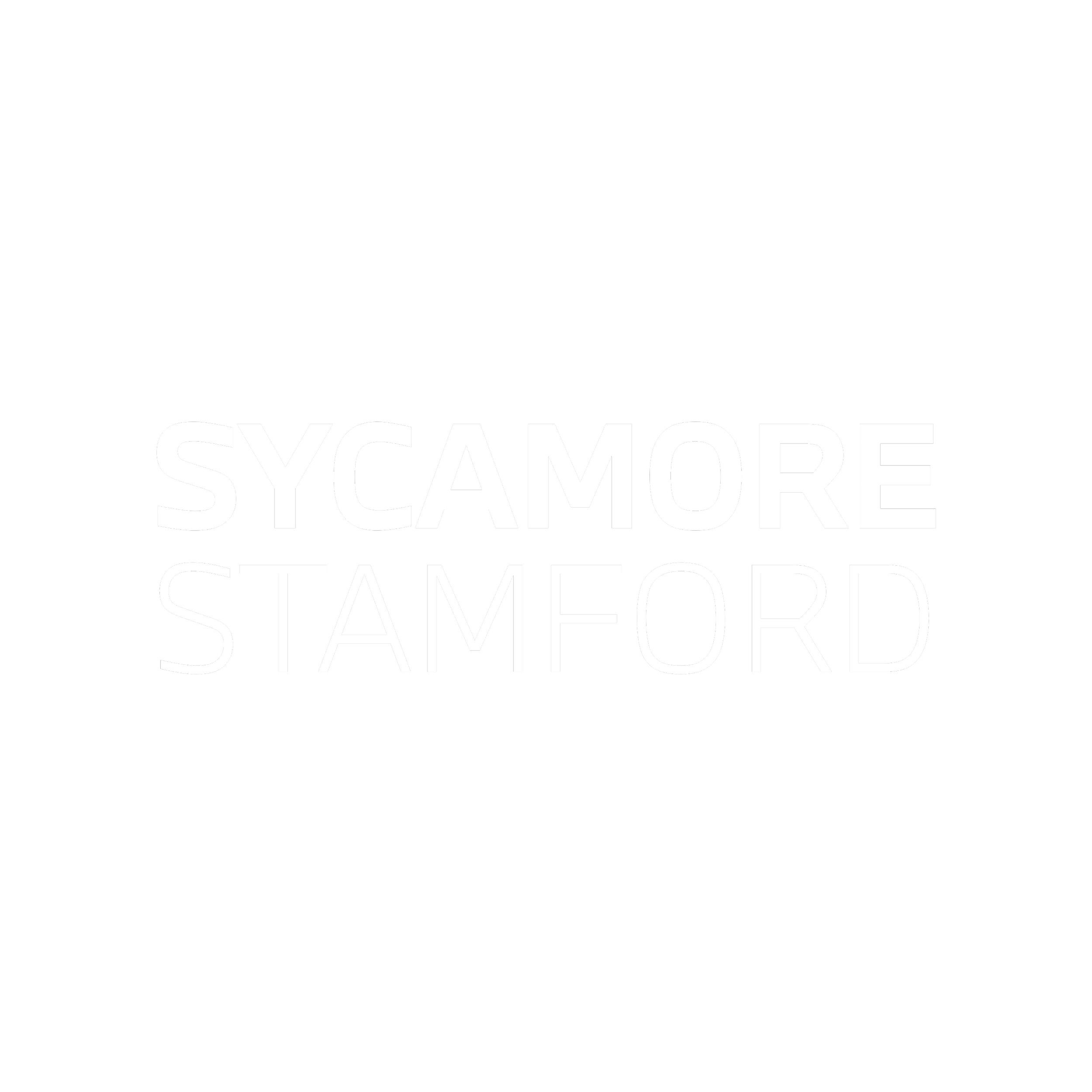 Black background with white text reading 'Who Stamped' and 'Sycamore' in large font.