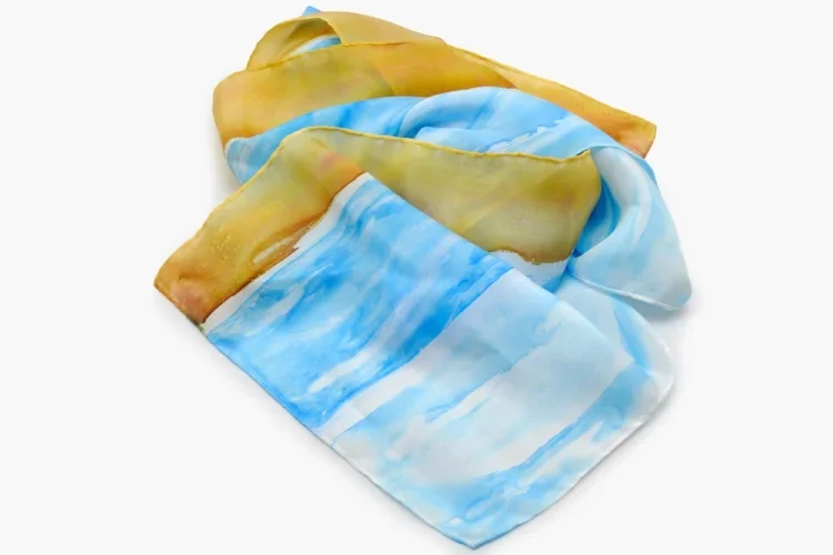 sand and sea silk scarf