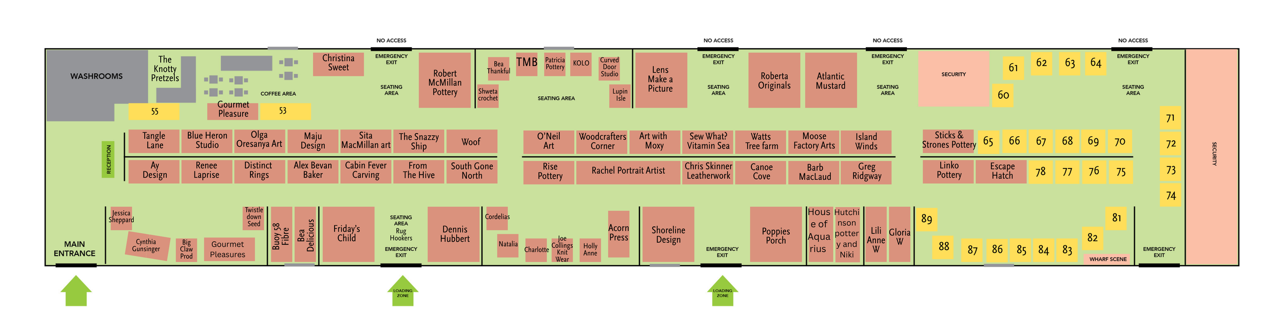 PEI Crafts Council Christmas Market 2026 floor plan