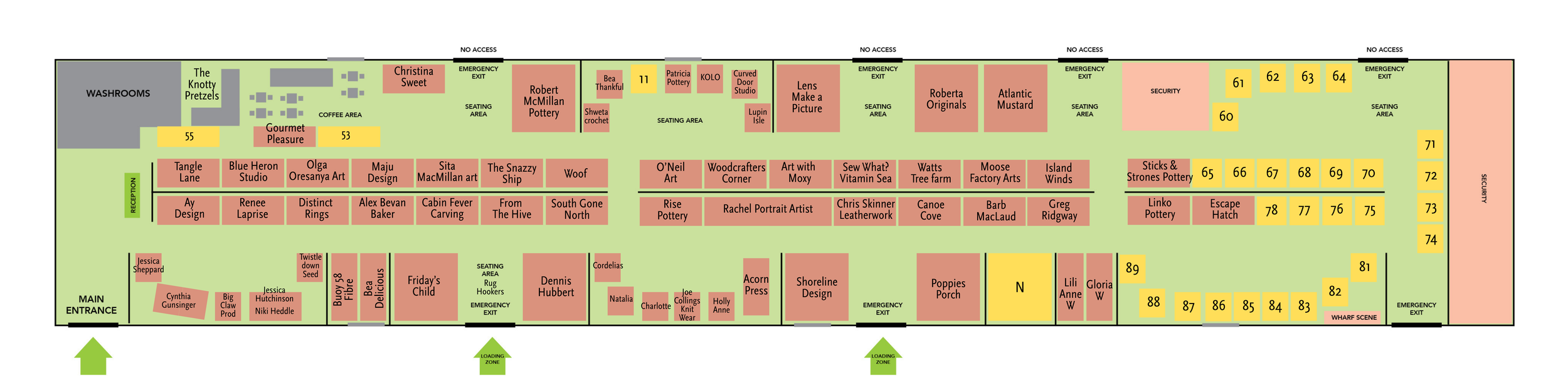 PEI Crafts Council Christmas Market 2026 floor plan